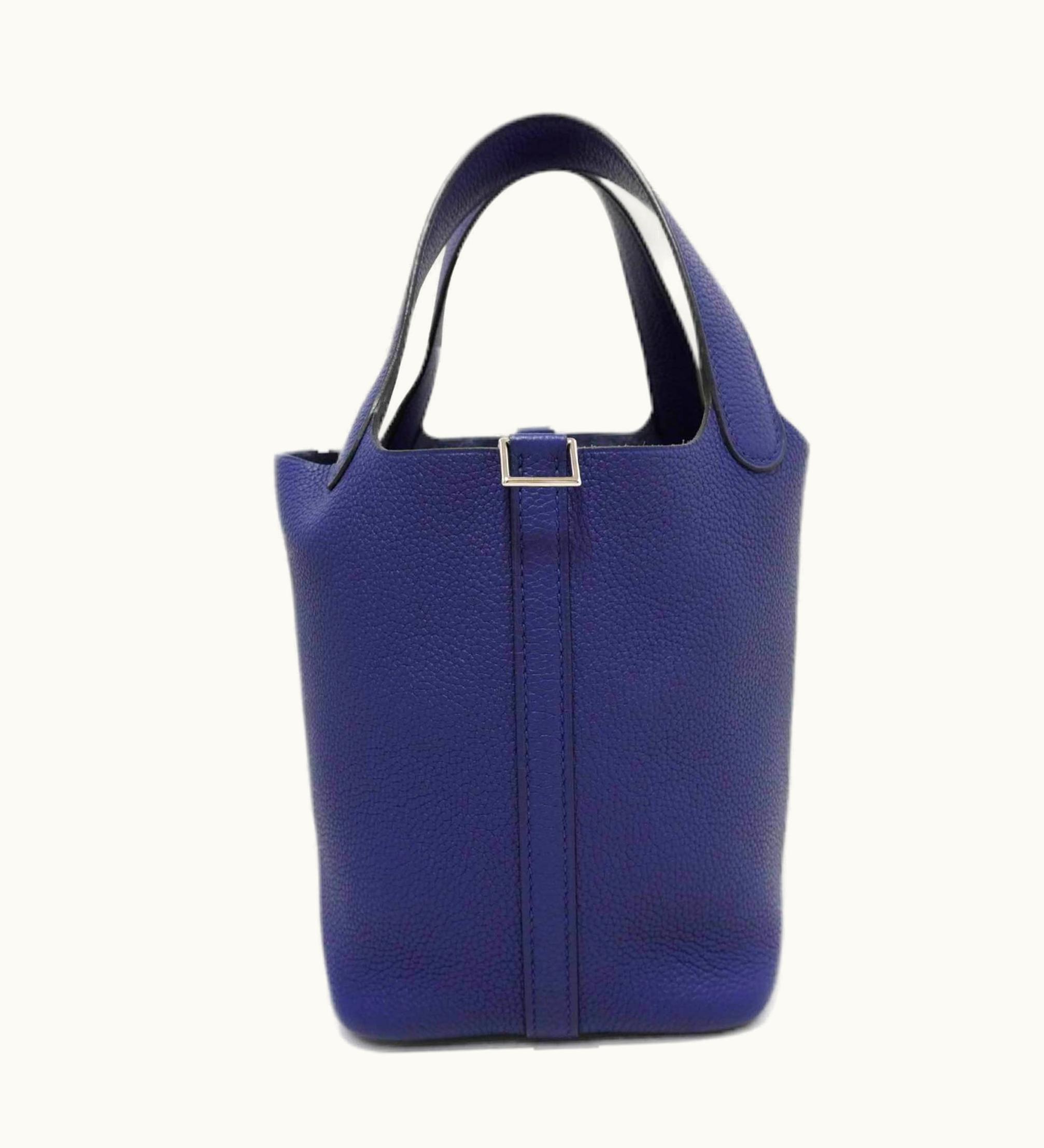 Hermès Hermès Picotin Lock PM Handbag Shoulder Bag Blue Saphir Sv Hardware Taurillon Y Engraved Women's Men's