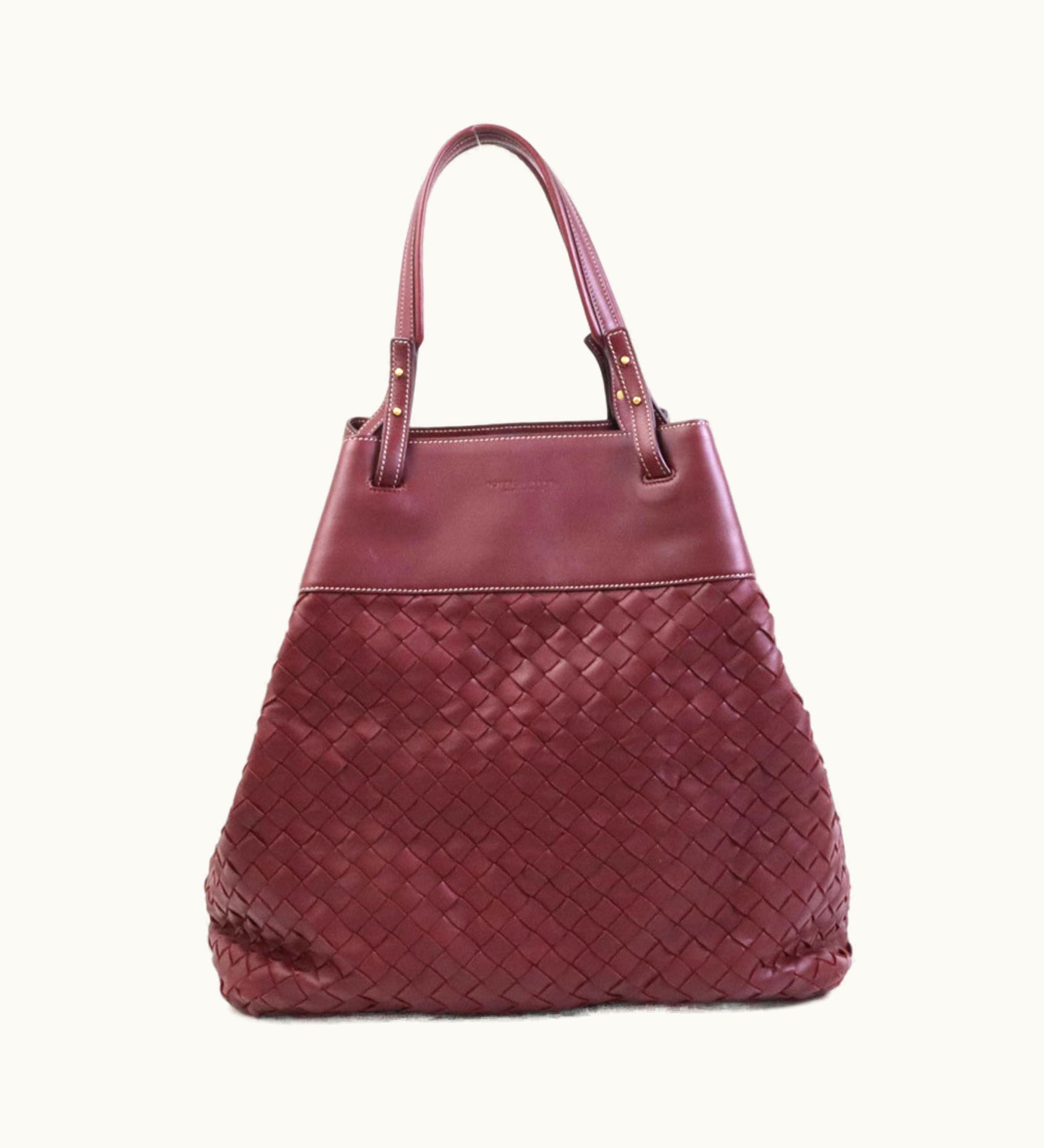 Bottega Veneta Bottega Veneta Handbag Intrecciato Leather Bordeaux Ladies