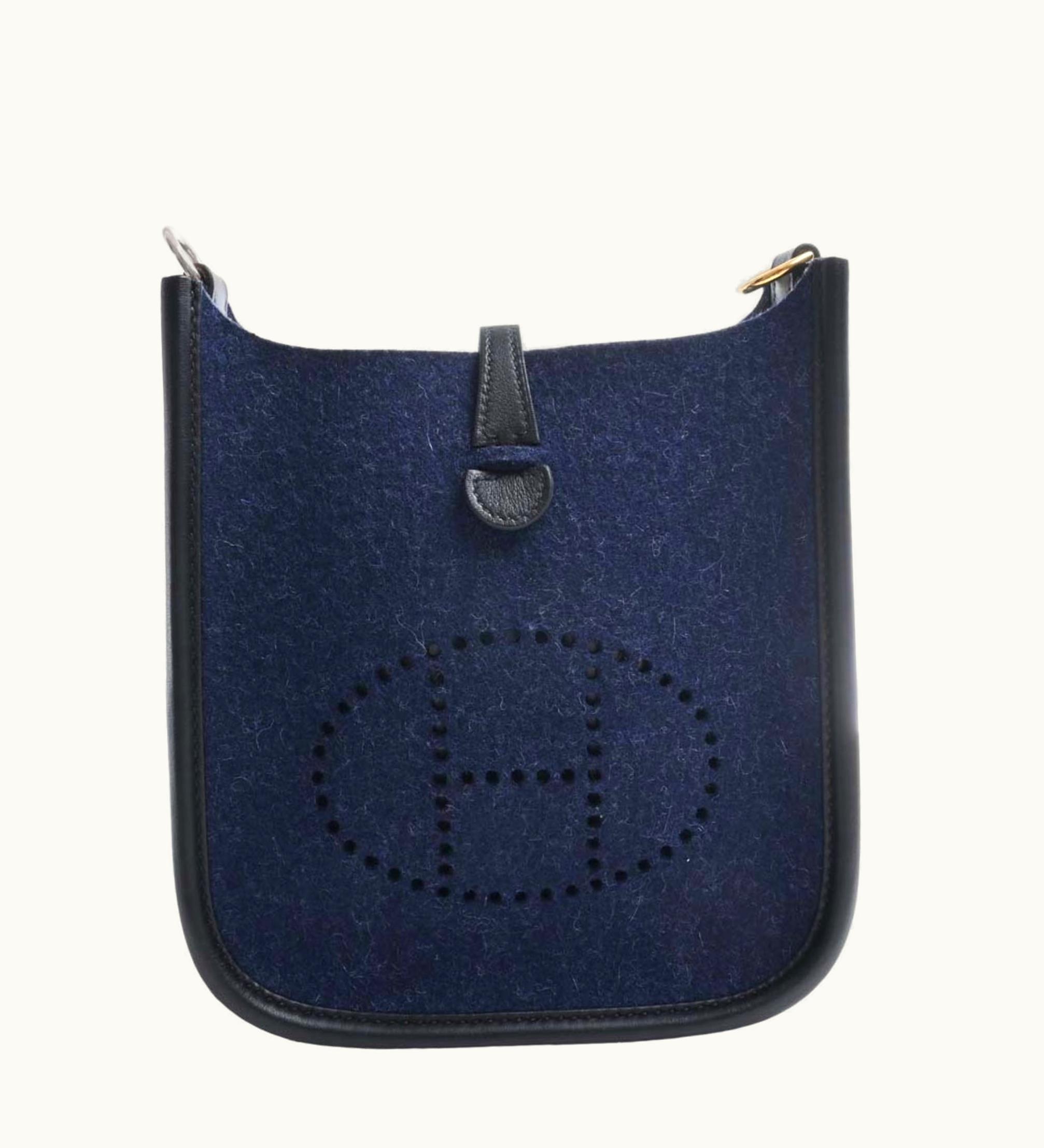 Hermès Hermès Swift Felt Evelyne Tpm Shoulder Bag Navy Ladies
