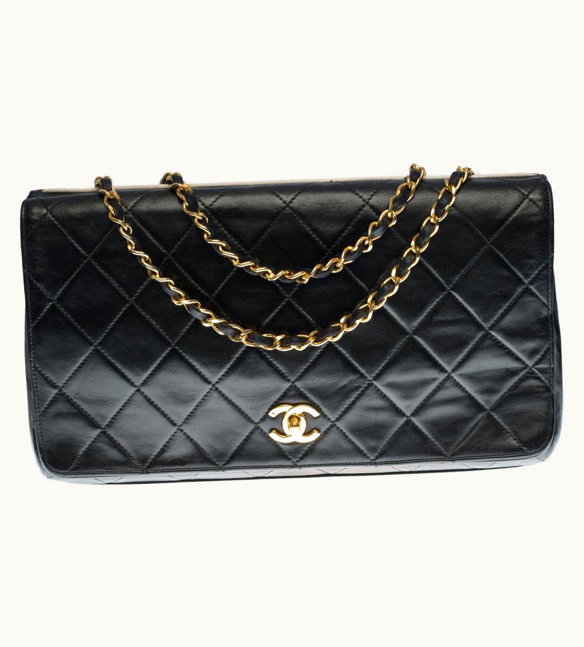 Chanel Chanel Classic Jumbo Shoulder Bag In Black Quilted Lambskin Leather