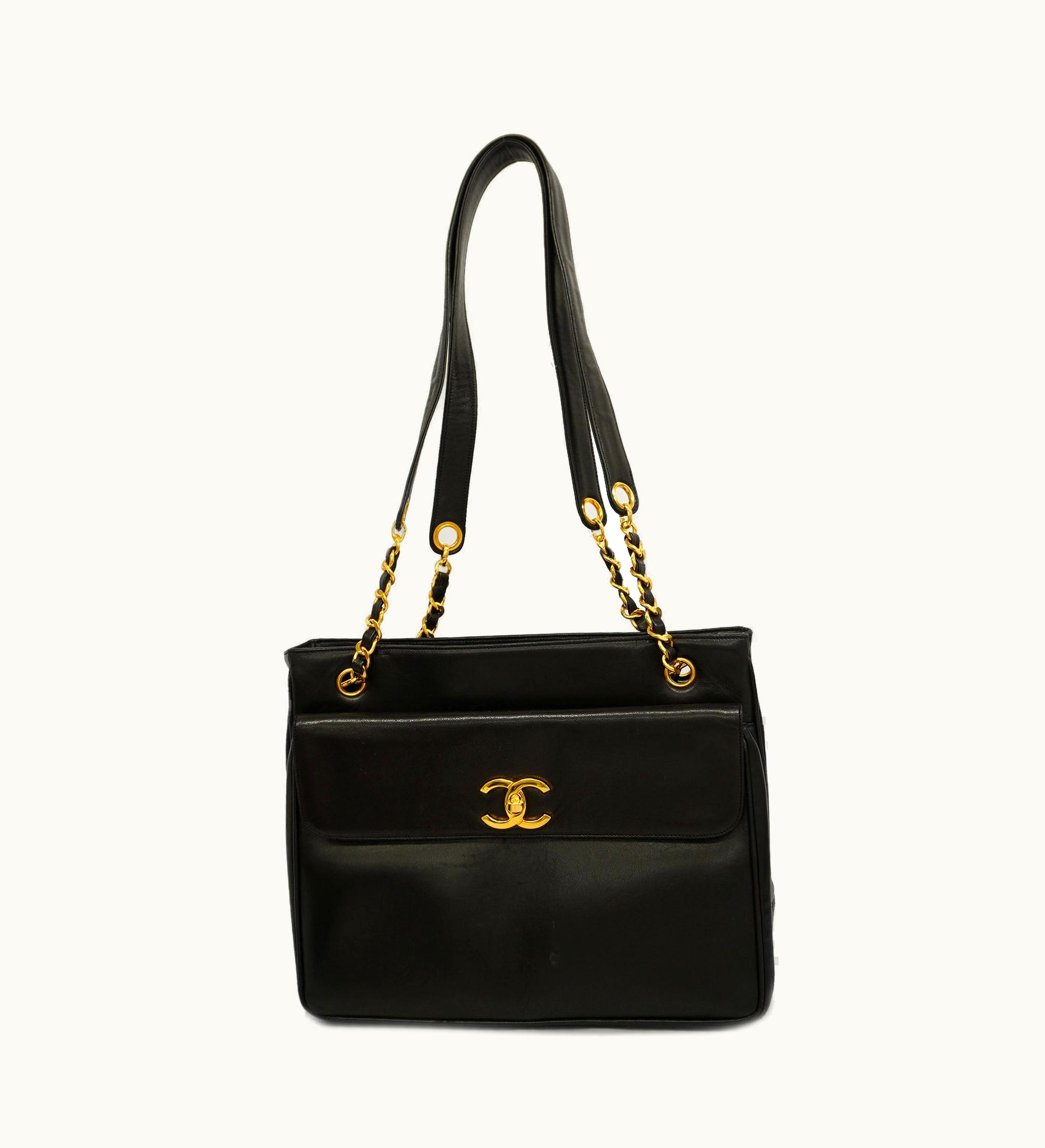 Chanel Chanel Chain Shoulder Women's Leather Shoulder Bag Black