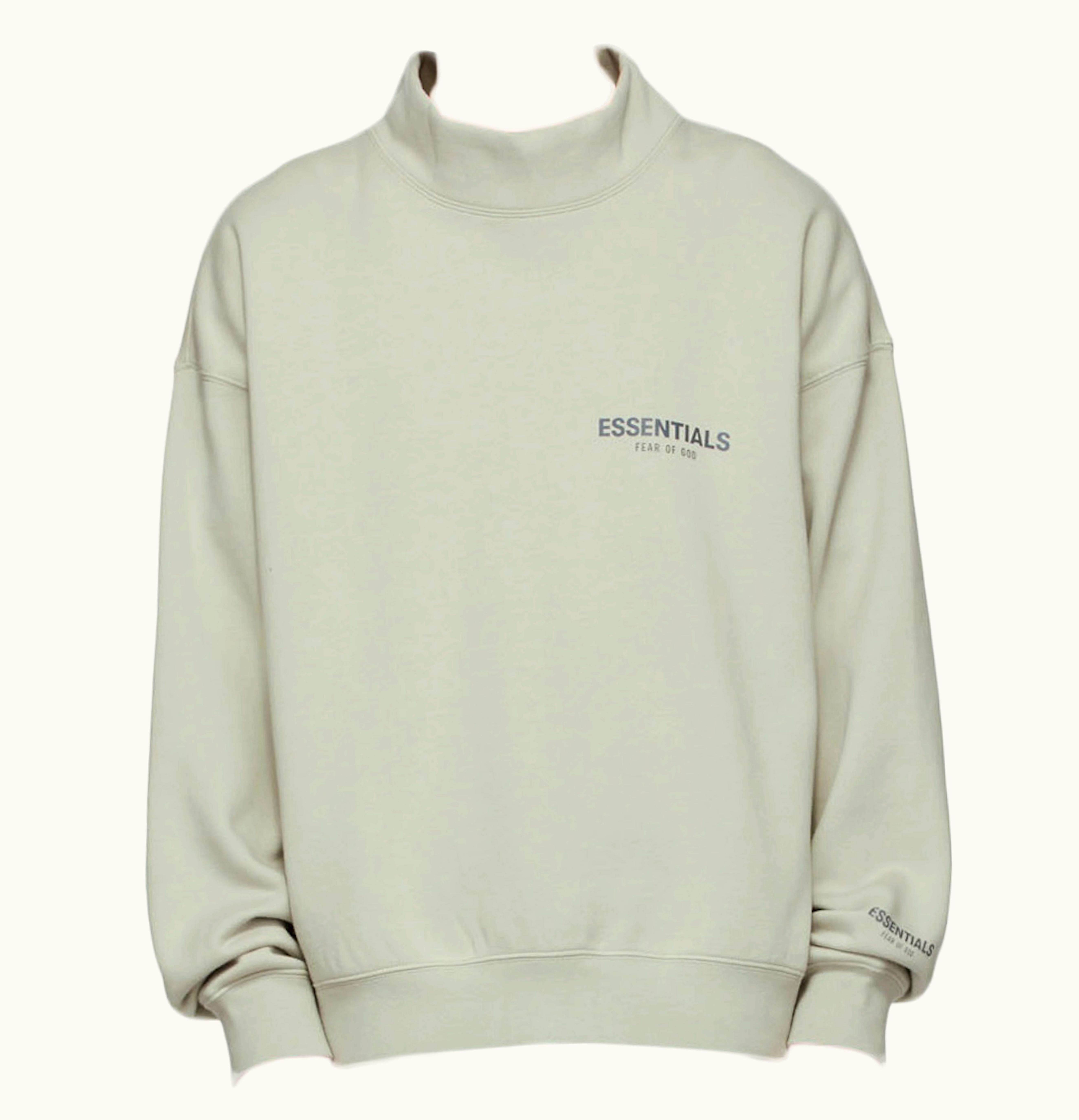 FEAR OF GOD Fear of God Essentials SSENSE Exclusive Mock Neck Sweatshirt Cement