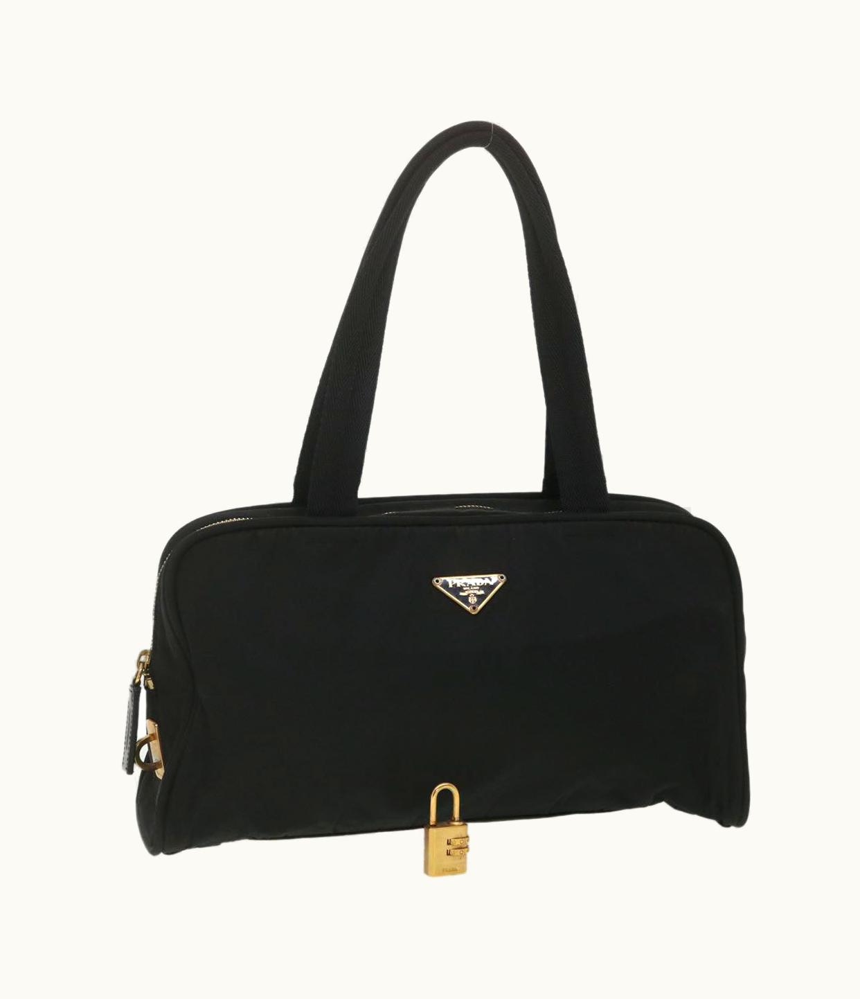 Prada Prada Semi-Shoulder Shoulder Bag Nylon Black Br0140