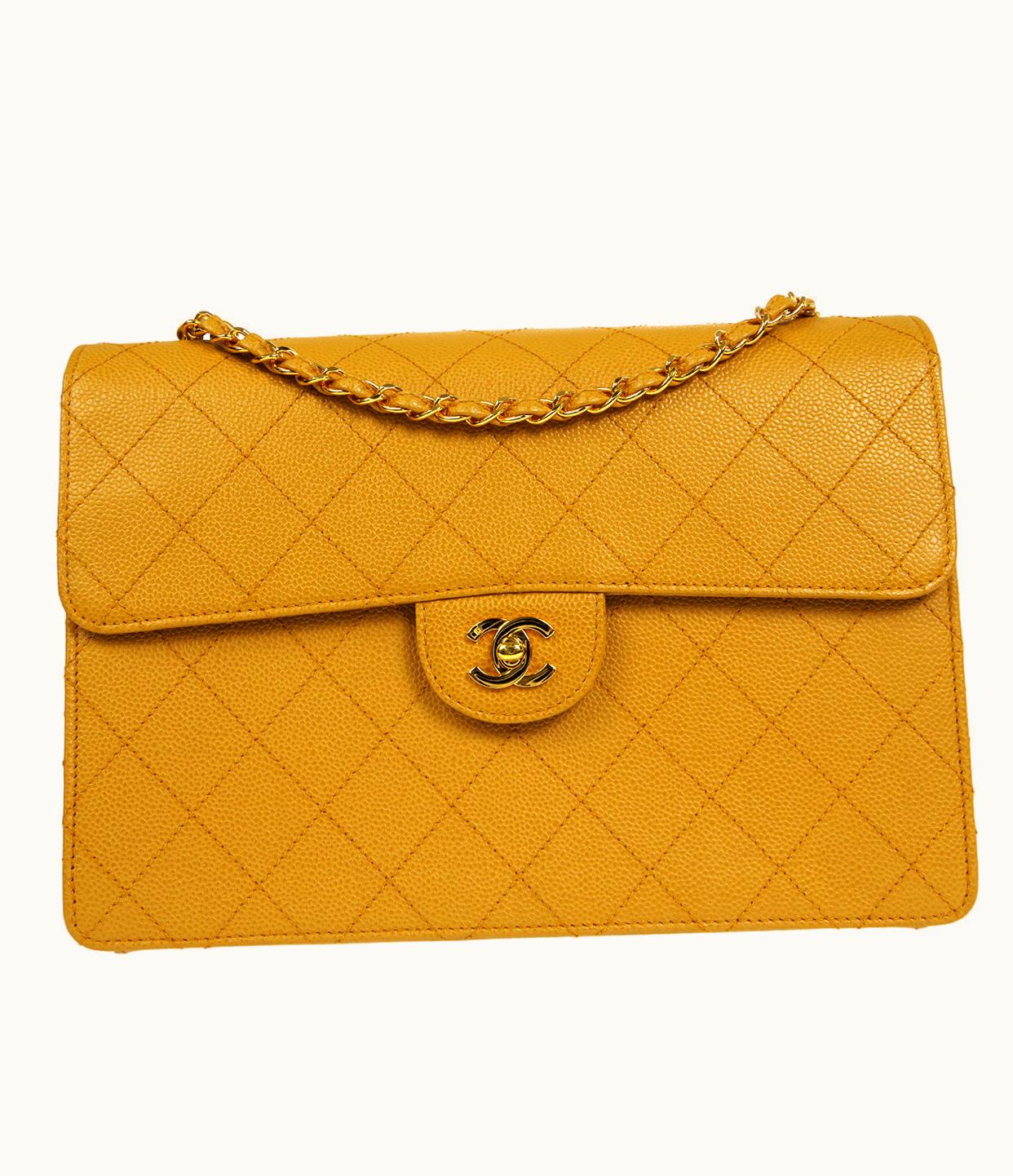 Chanel Chanel Classic Flap Jumbo Shoulder Bag Beige Caviar 48601