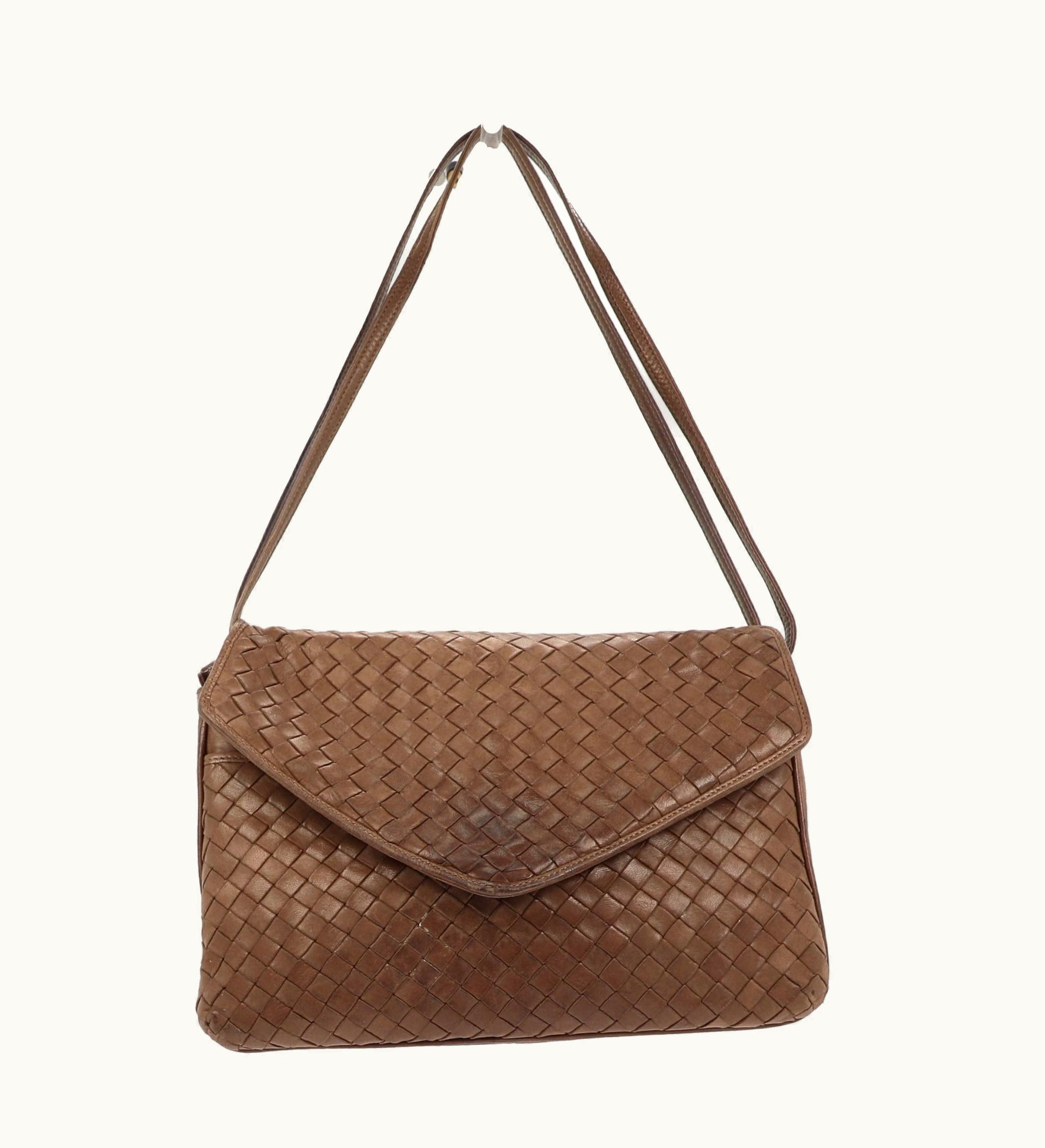 Bottega Veneta Bottega Veneta Shoulder Bag In Brown Leather