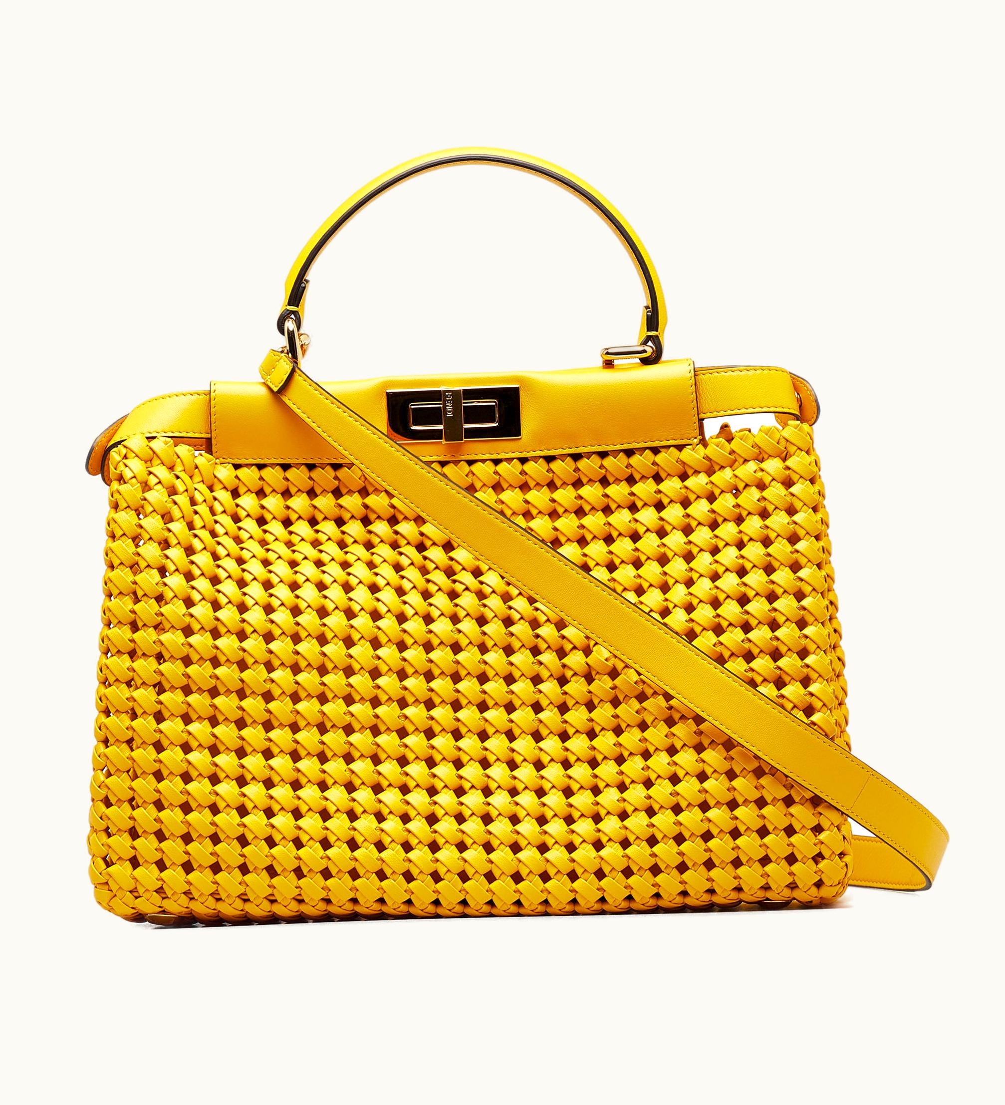 Fendi Fendi Medium Interlace Peekaboo Satchel