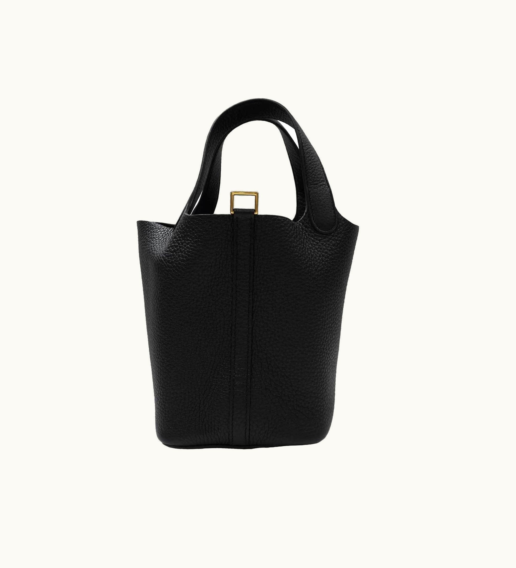 Hermès Hermès Picotin PM Black G Metal Taurillon B Engraved Women's Men's Bag