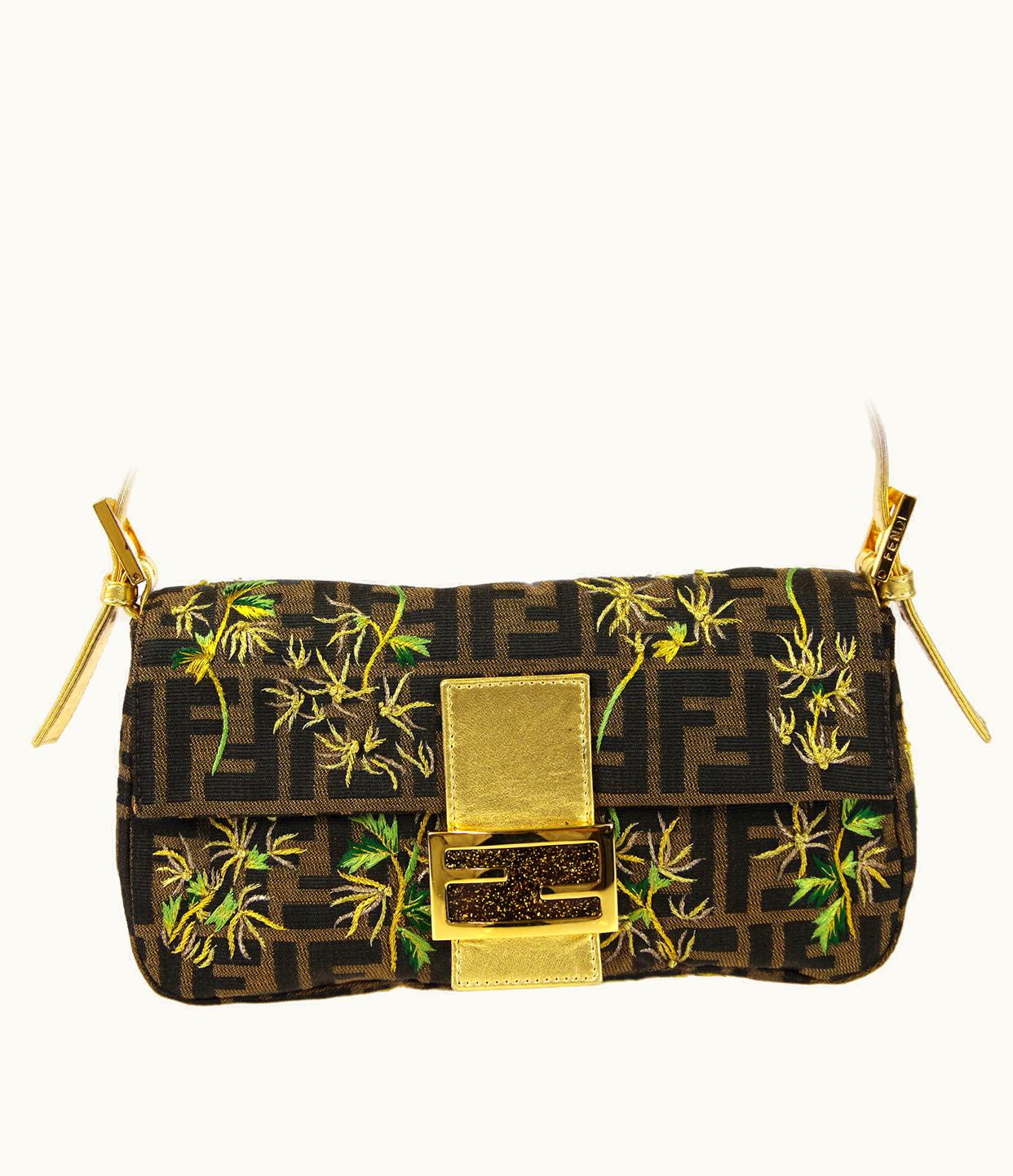 Fendi Fendi 2000S Embroidered Zucca Baguette Bag Medium 88818