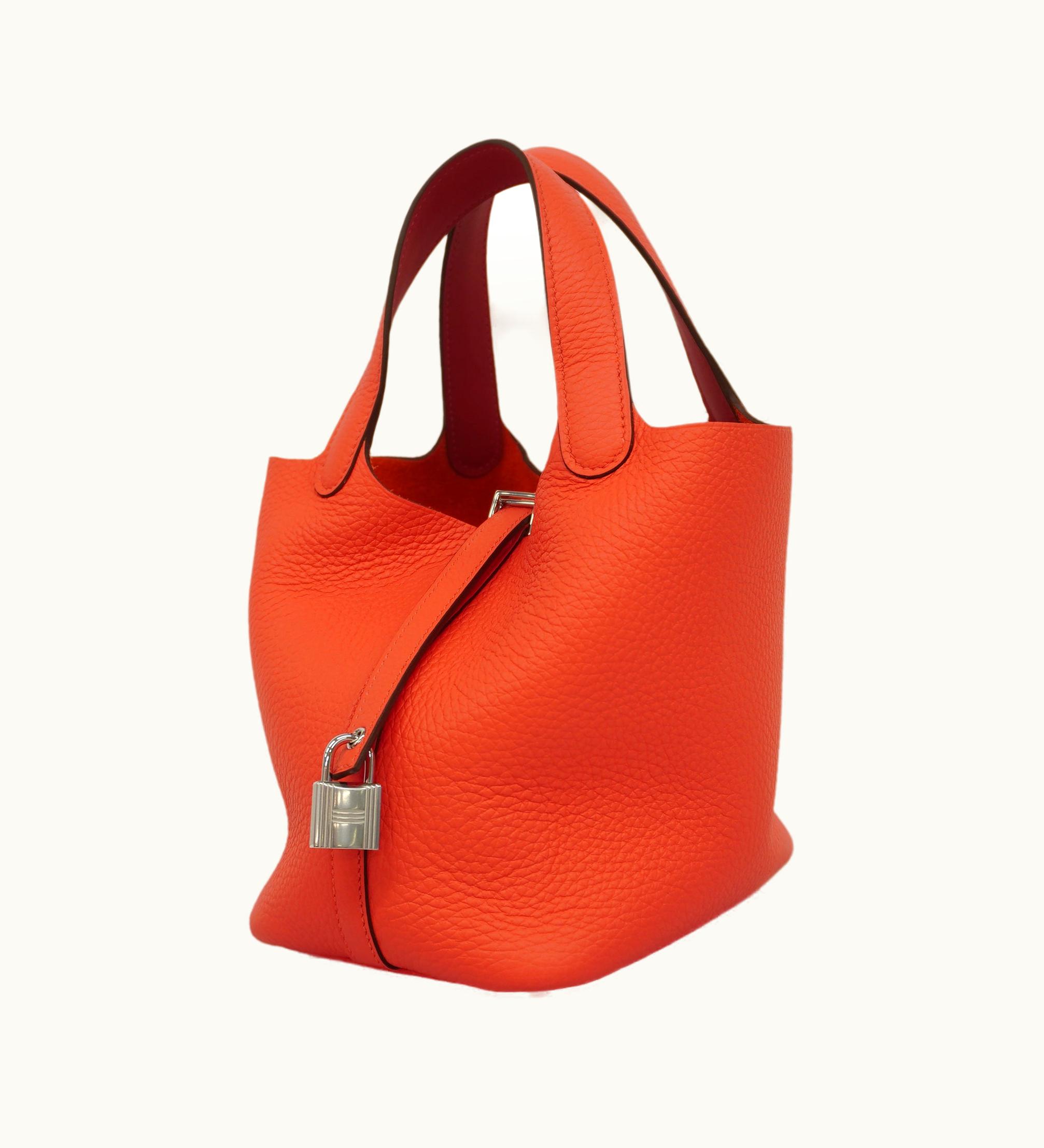 Hermès Hermès   Picotin Rock Pm B Engraved Rose Texas Taurillon Clemence Handbag