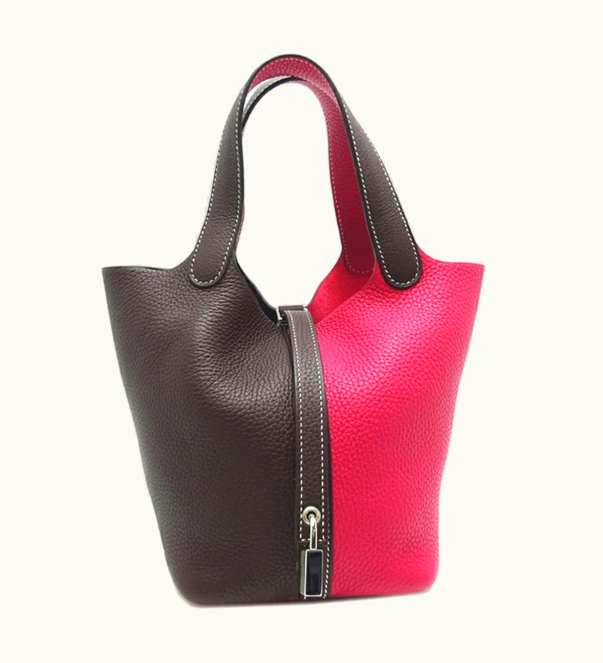 Hermès Hermès Picotin Lock Kazak PM Women's Handbag Taurillon Clemence Brown/Flavoise (Pink)