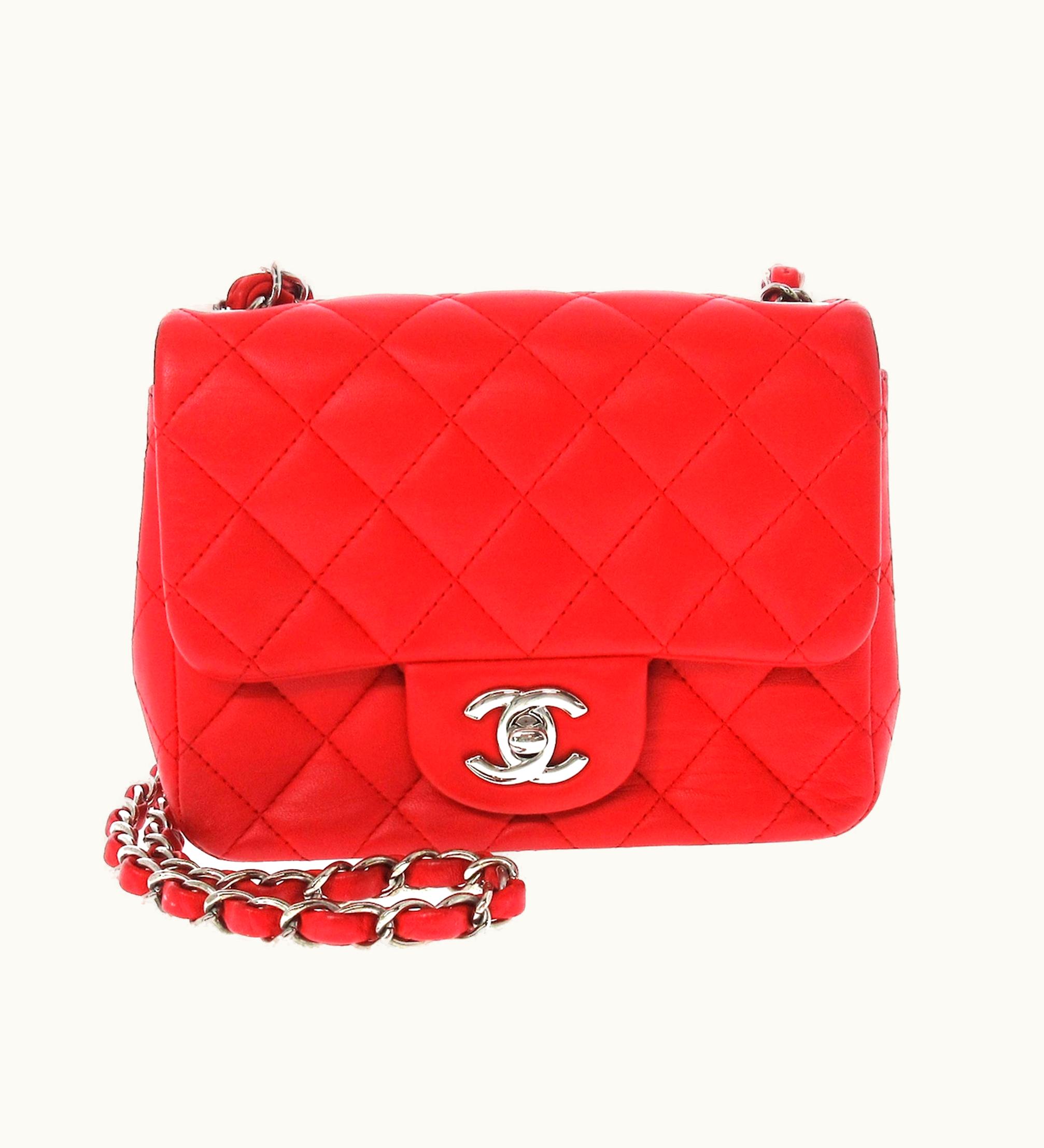 Chanel Chanel Mini Classic Lambskin Square Single Flap Crossbody Bag