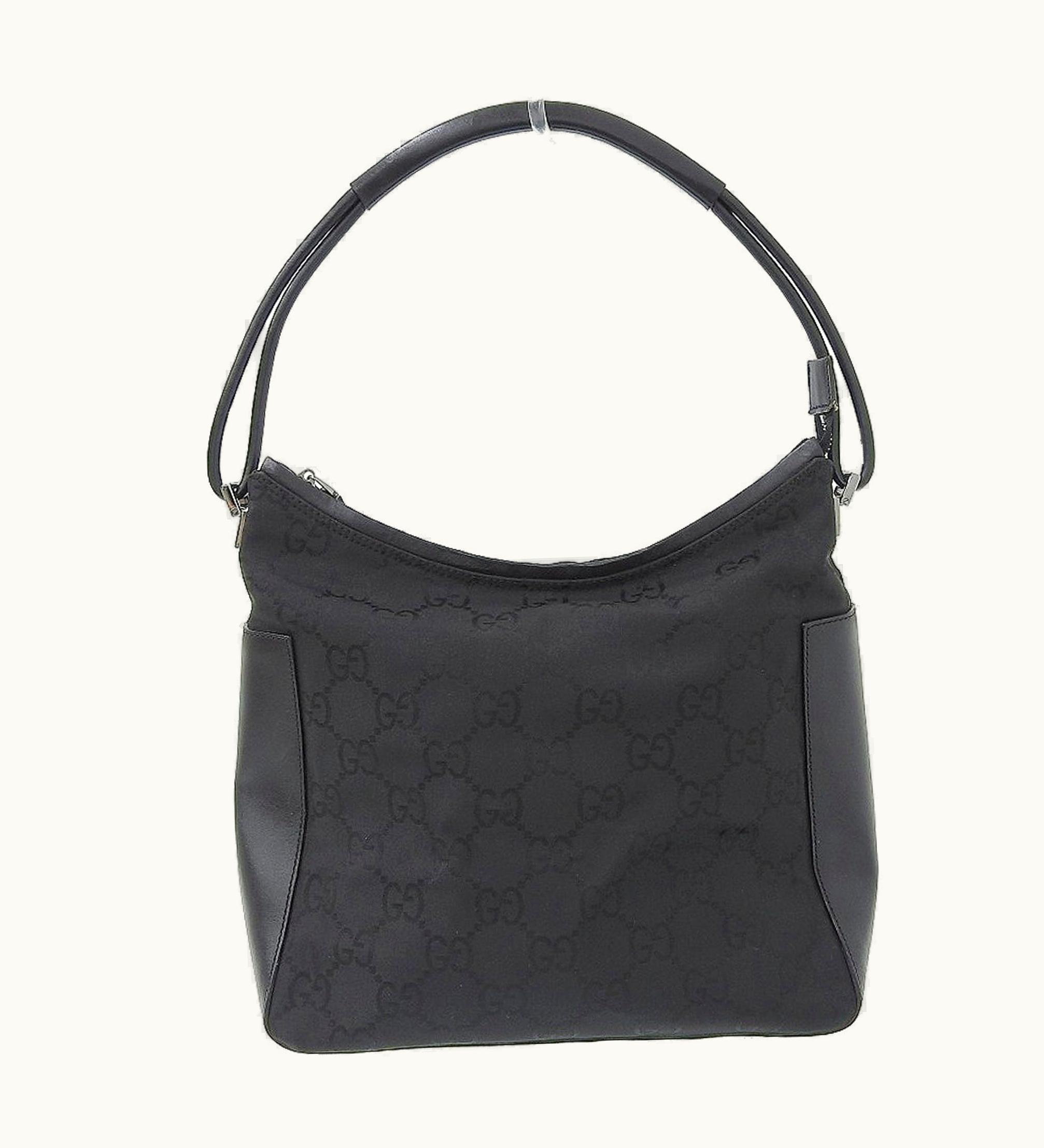 Gucci Gucci GG Pattern One Shoulder Bag Nylon Leather Black 001 3766 200047