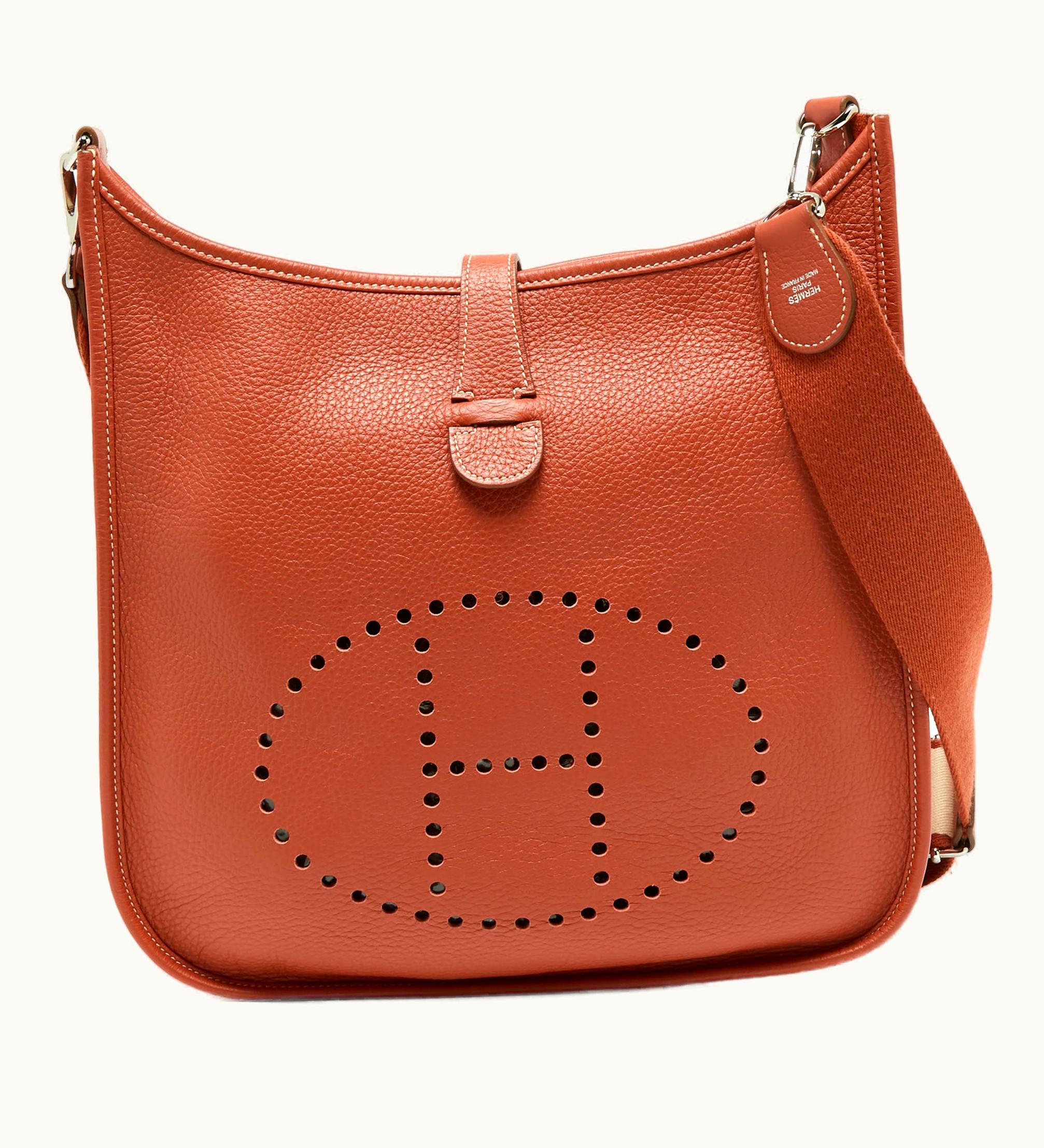 Hermès Hermès Sanguine Clemence Leather Evelyne III GM Bag
