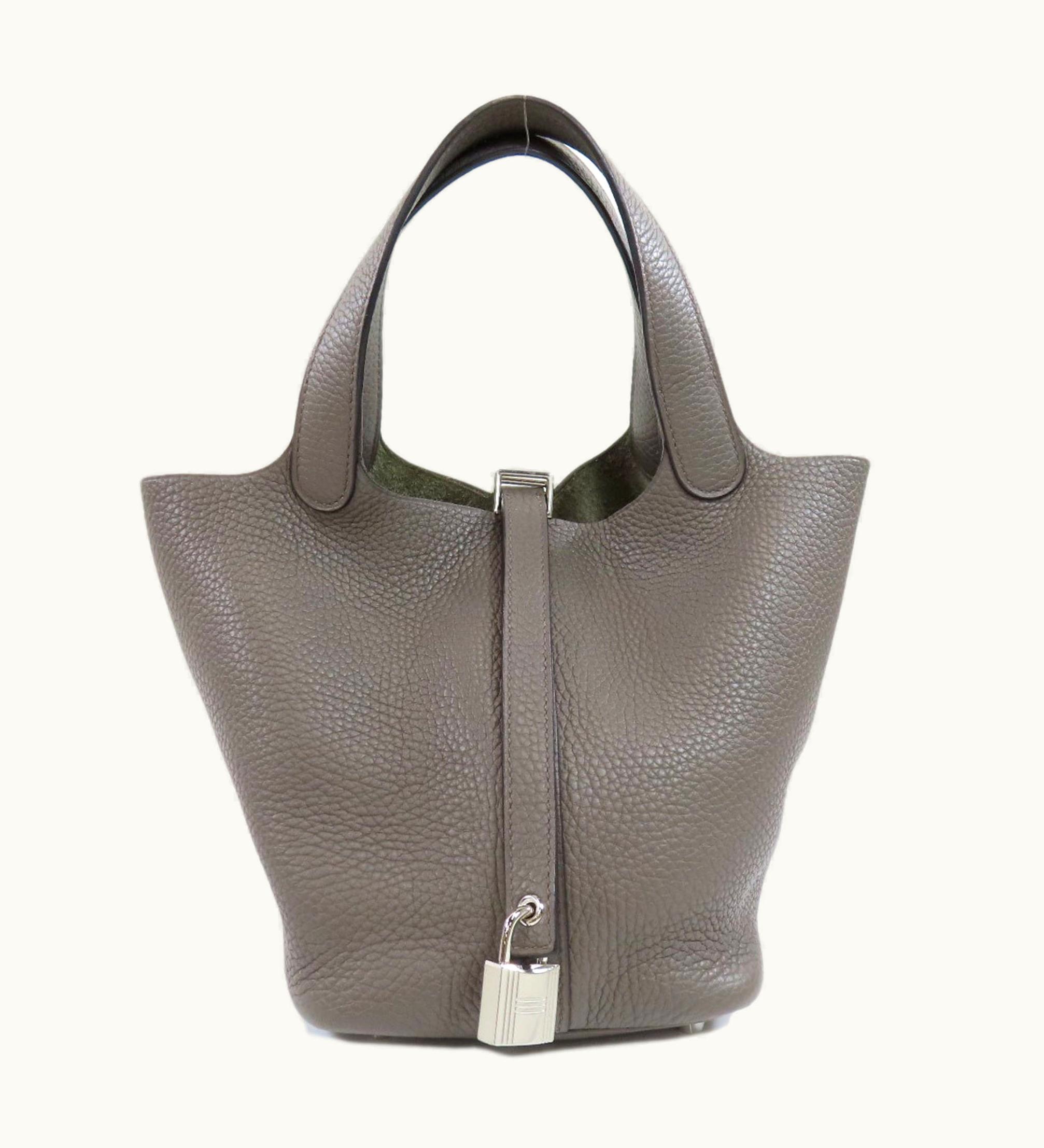 Hermès Picotin Lock PM Gray Handbag Taurillon Ladies Hermes