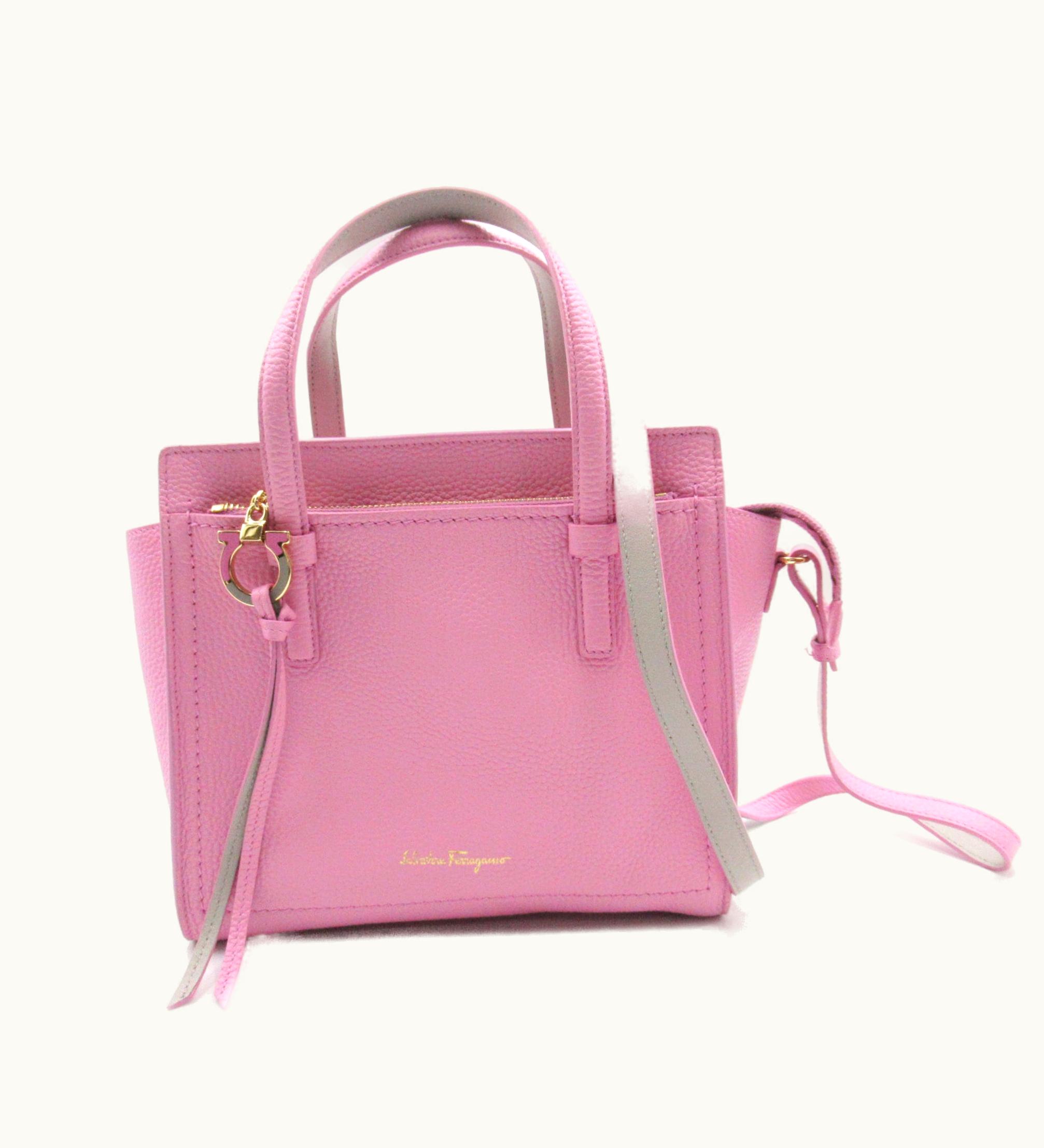 Salvatore Ferragamo Salvatore Ferragamo Amy 2Way Shoulder Bag Pink Leather 21F478