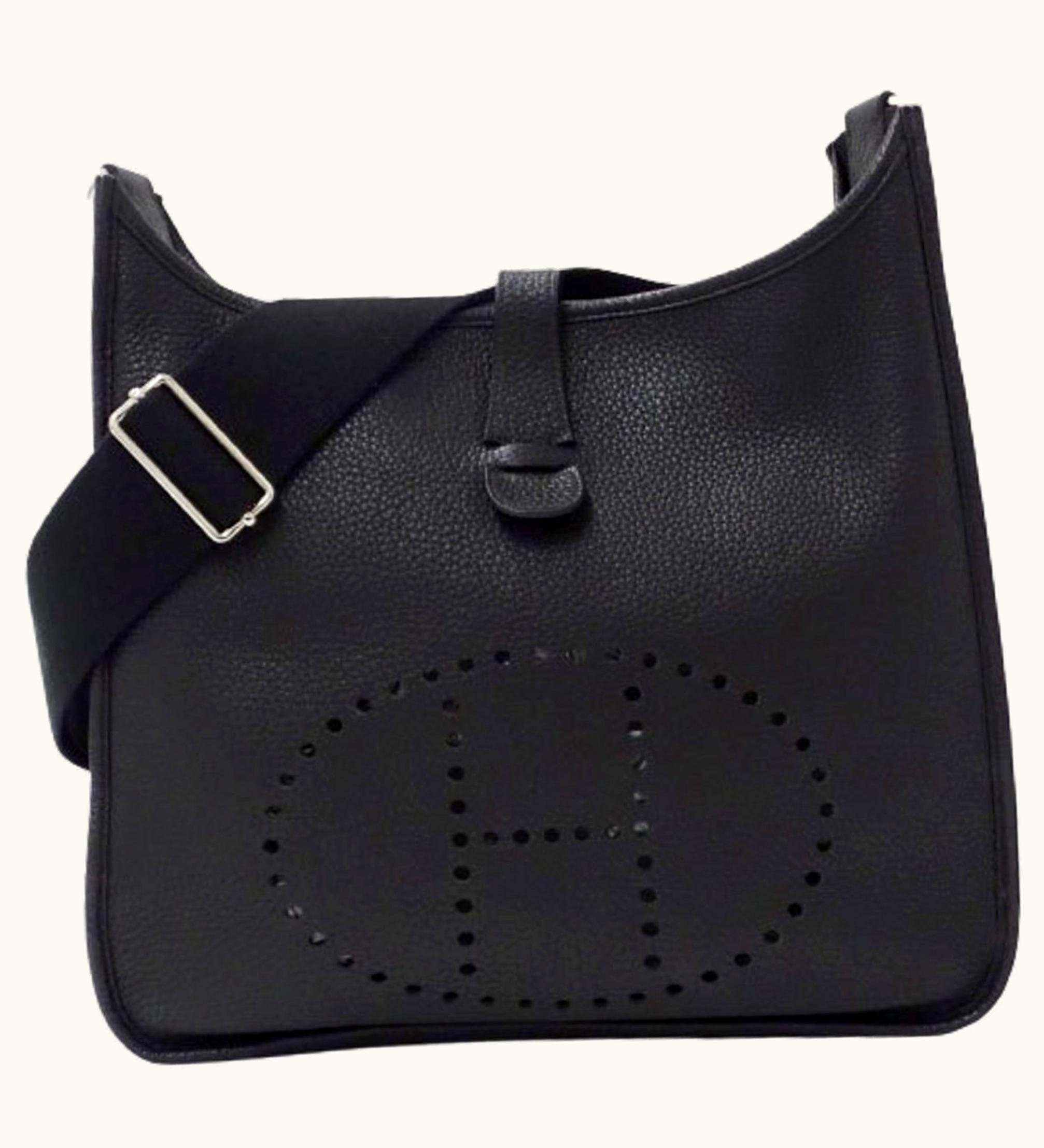 Hermès Hermès Bag Women's Shoulder Evelyne 3 GM Taurillon Clemence Black O Engraved