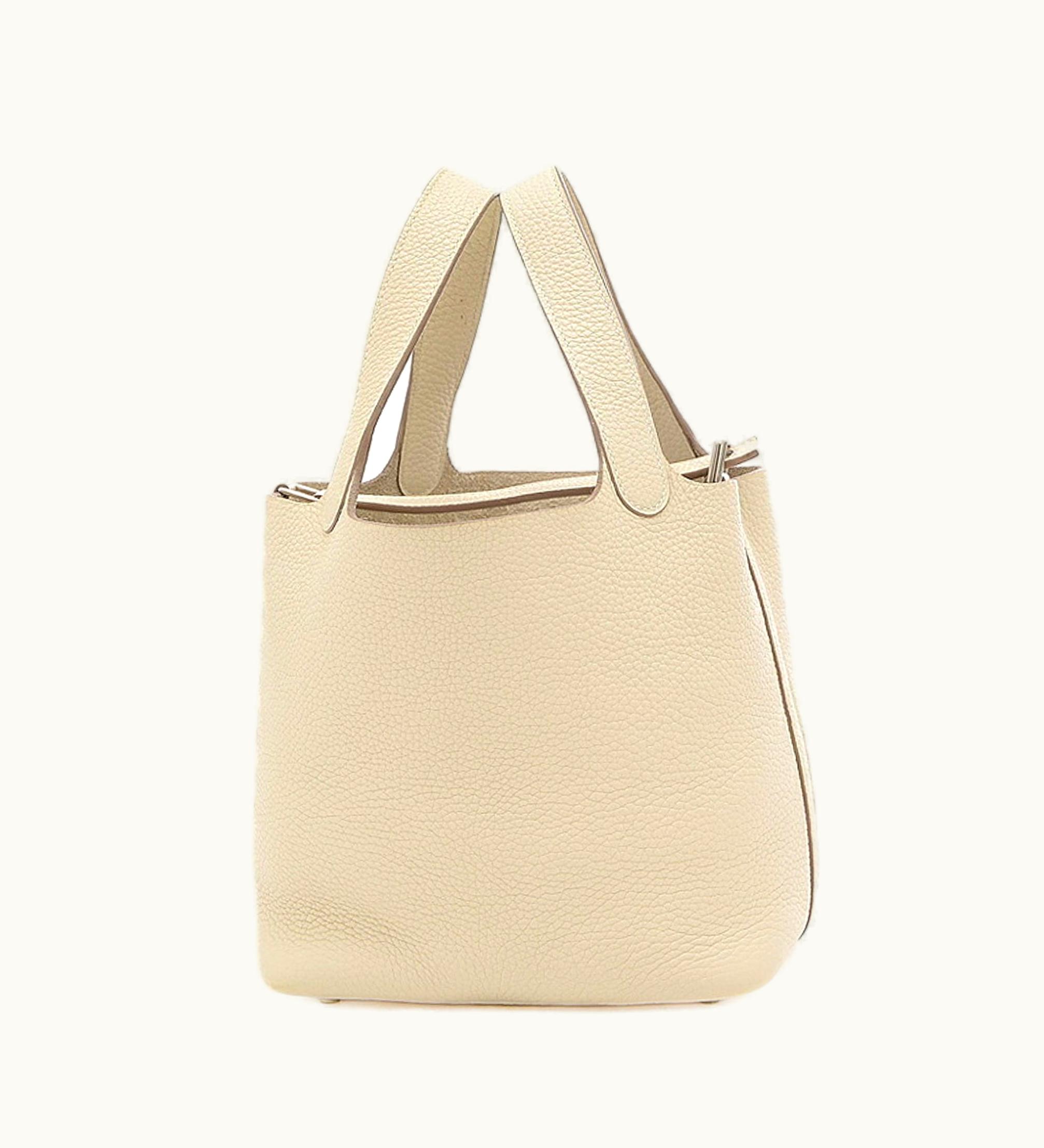 Hermès Hermès Picotin Lock PM 18 Taurillon Clemence Silver Hardware A Engraved