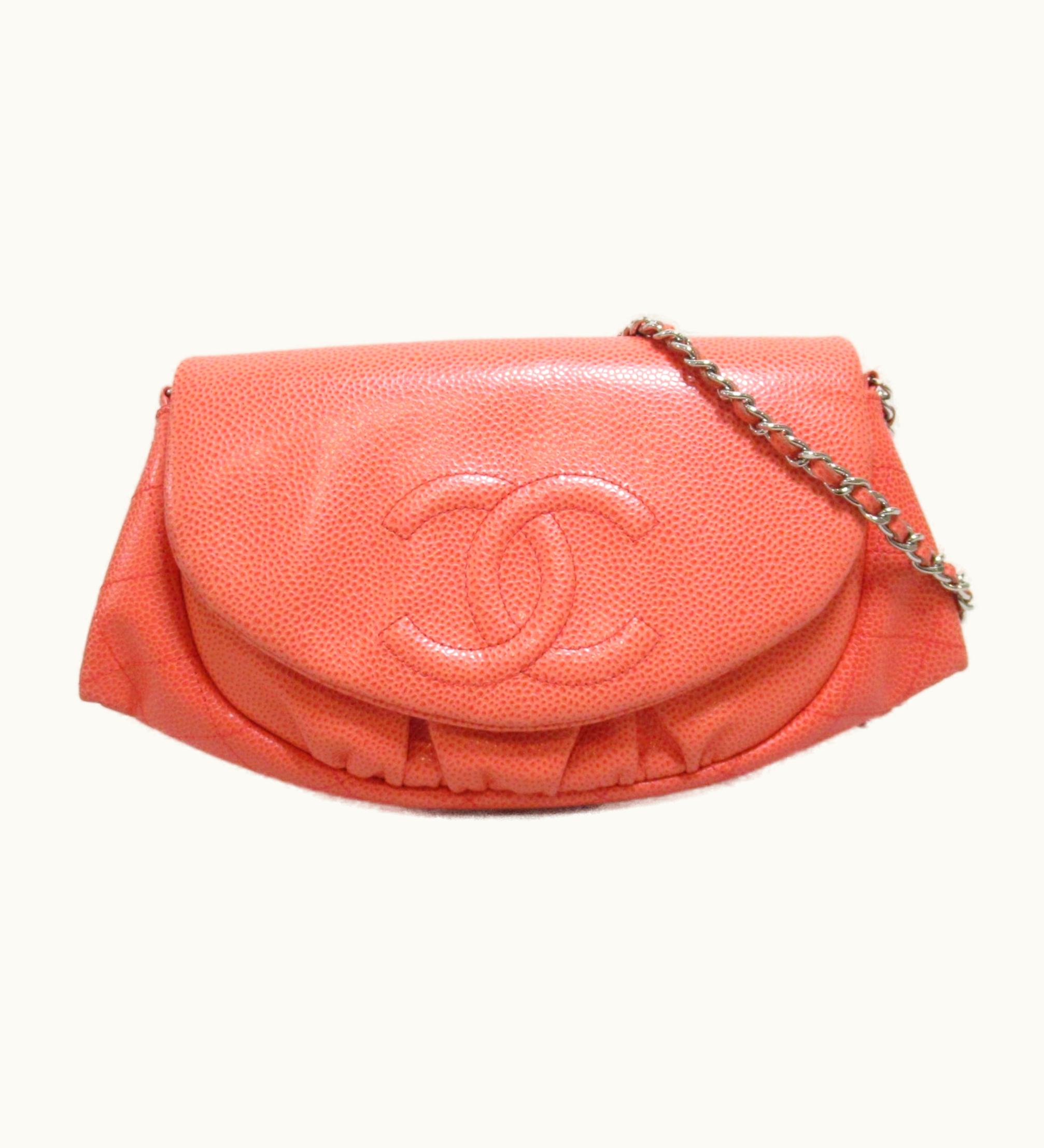 Chanel Chanel Chain Wallet Pink Caviar Skin [Grained Calf]
