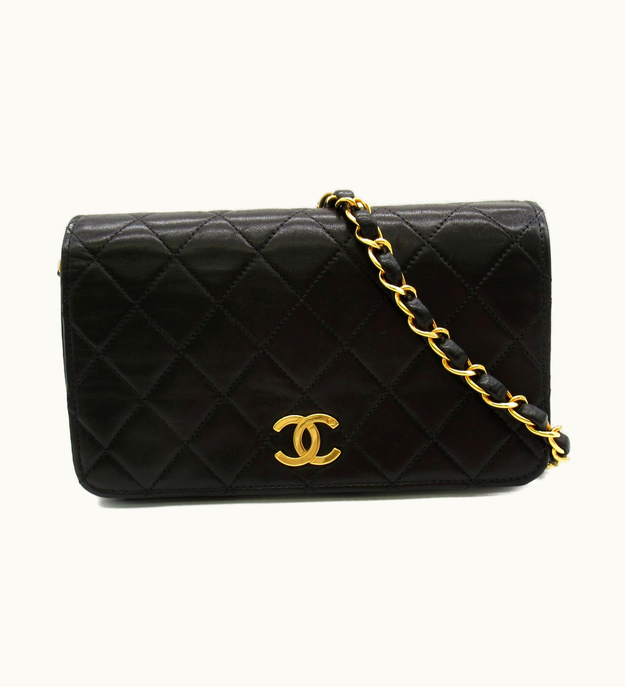 Chanel Chanel Mini Matelasse Chainshoulder Bag Black Lambskin [Sheep Leather]