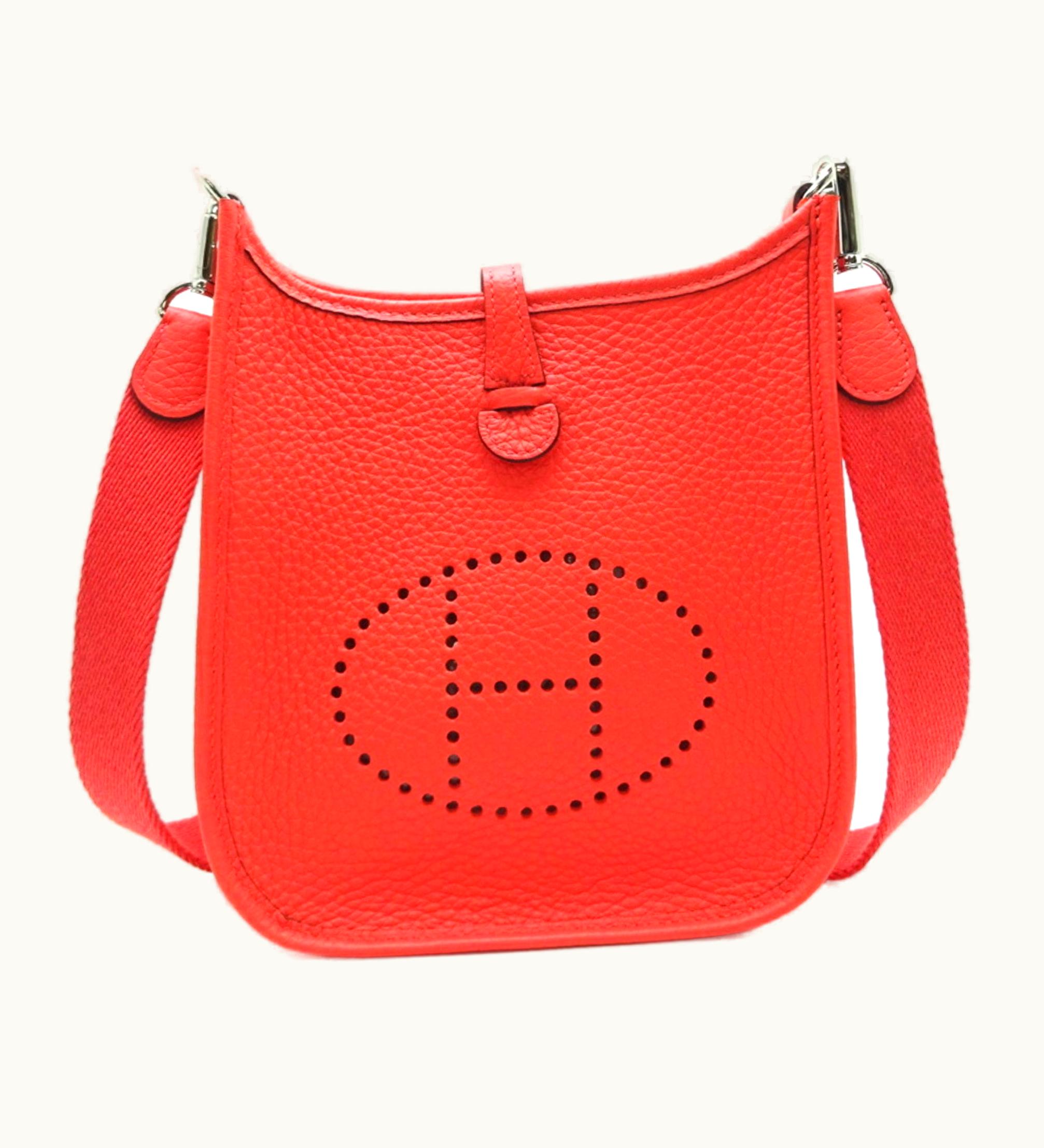 Hermès Hermès Evelyne Tpm U Engraved Women's Shoulder Bag Taurillon Clemence Rose Texas