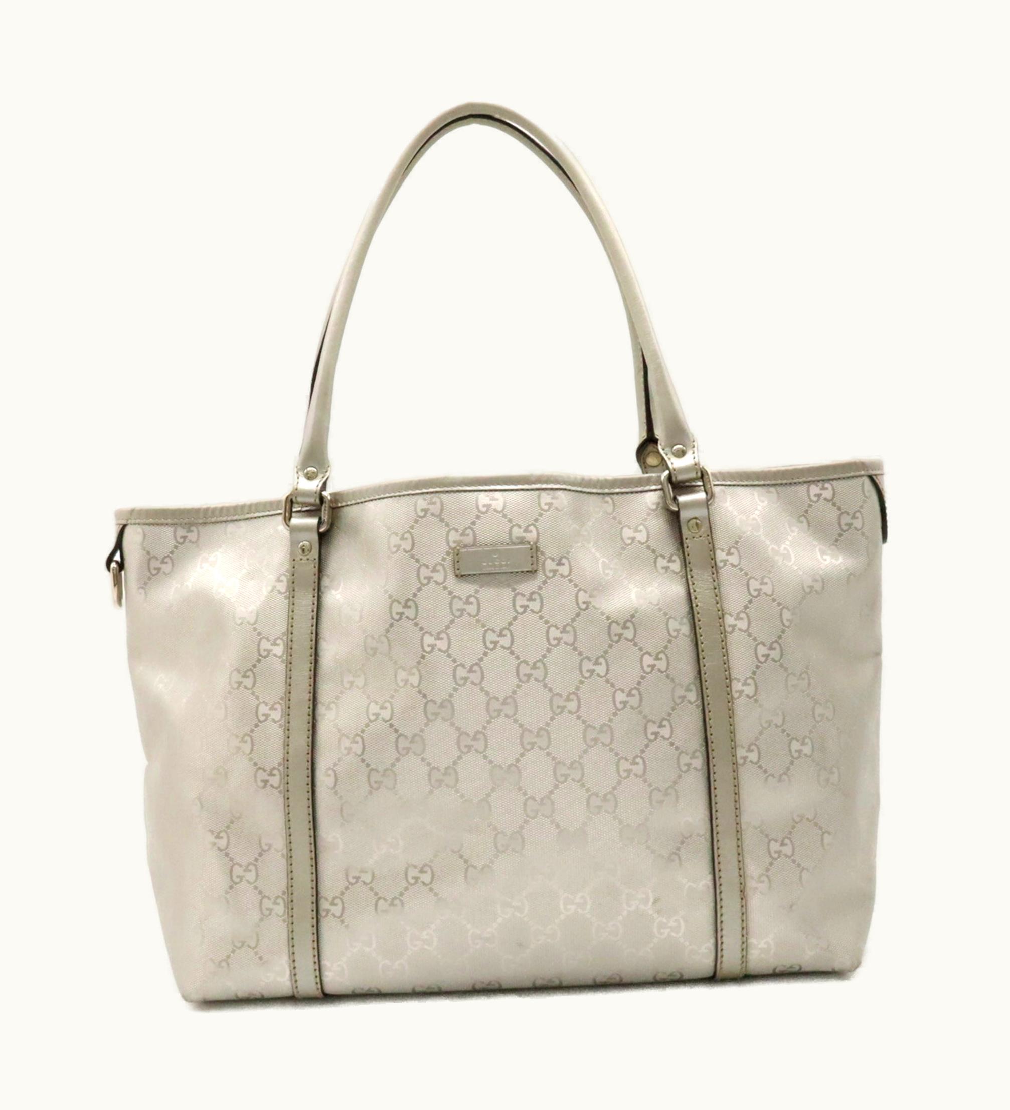 Gucci Gucci GG Implement Tote Bag Shoulder Pvc Leather Silver 197953