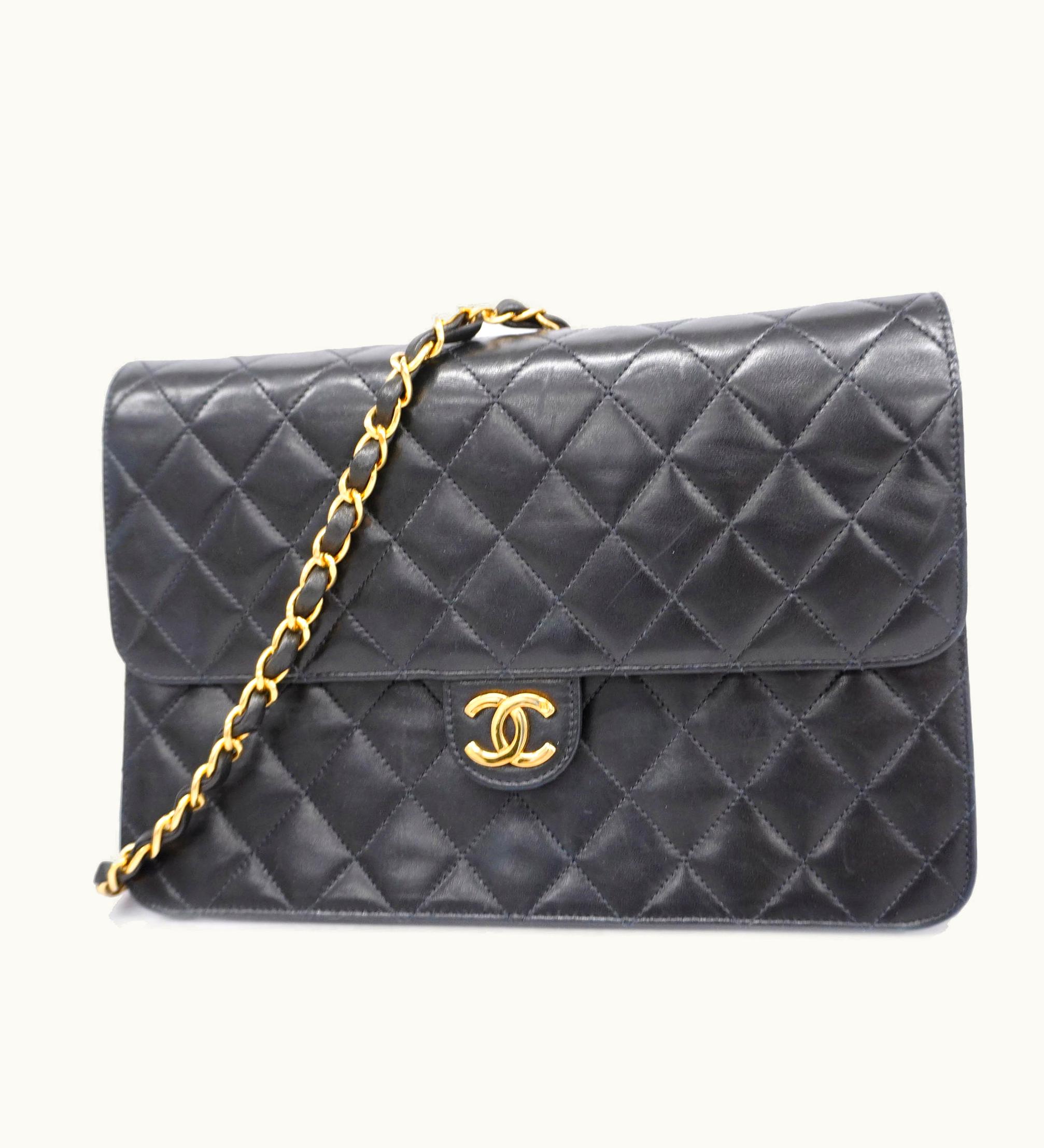 Chanel Chanel Matelasse Chain Shoulder Women's Leather Bag Black Gold