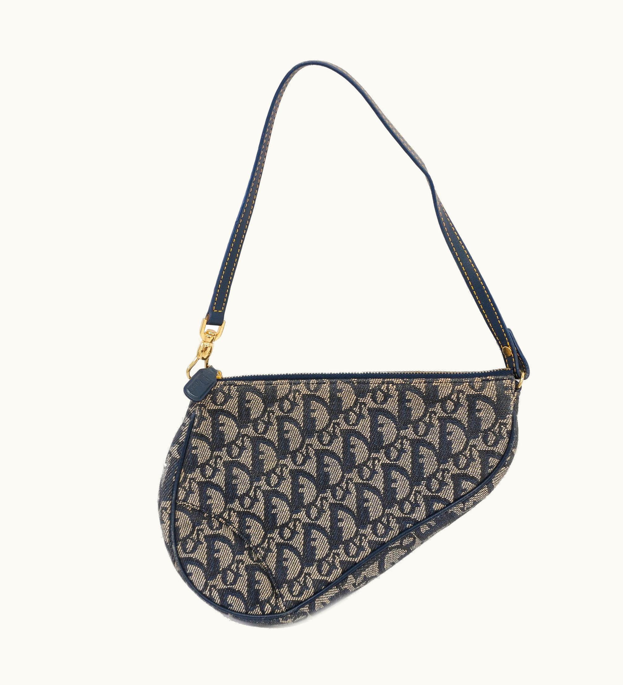 Dior Dior Trotter Handbag Women's Navy Blue