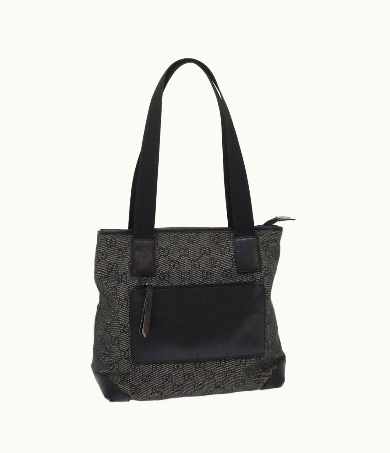 Gucci Gucci GG Canvas Shoulder Bag Leather Black 28893