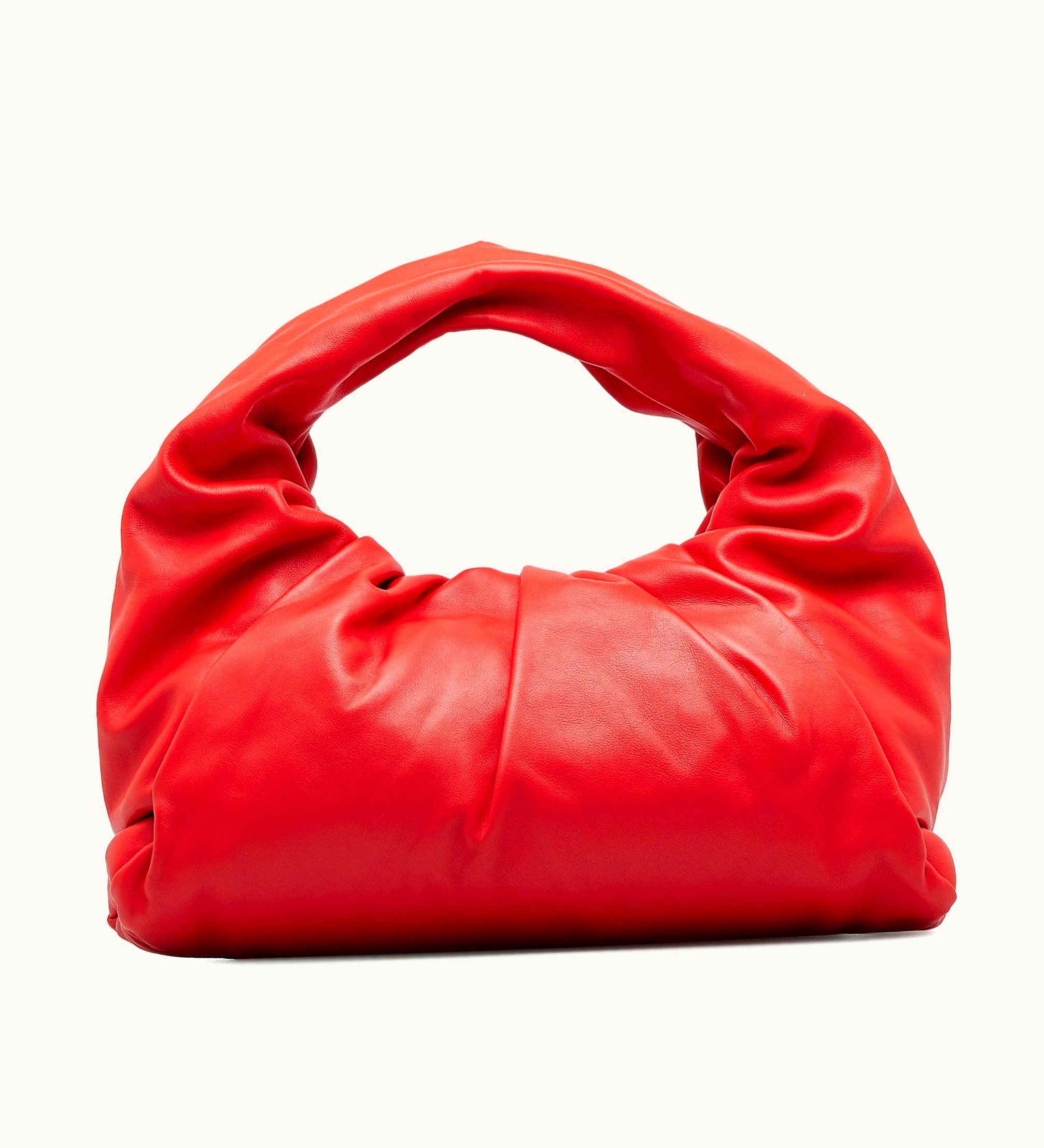 Bottega Veneta BOTTEGA VENETA Small The Shoulder Pouch Leather Shoulder Bag Black