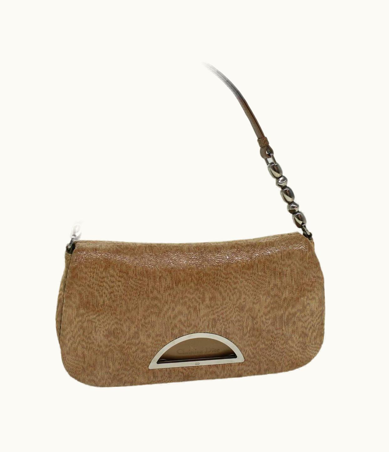 Dior Dior Christian Dior Maris Pearl Shoulder Bag Suede Brown Ma-0999