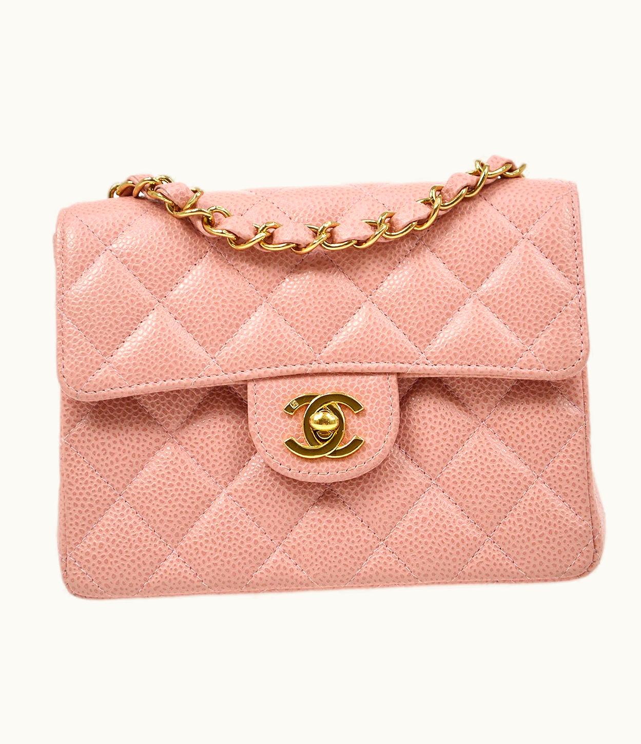 Chanel Chanel 2003 Pink Caviar Classic Square Flap Mini 70787