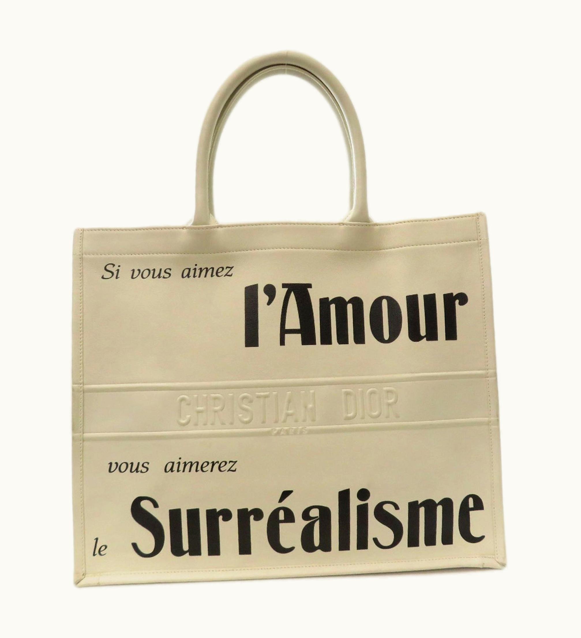 Dior Dior Christian Dior Book Tote Bag Leather Ladies