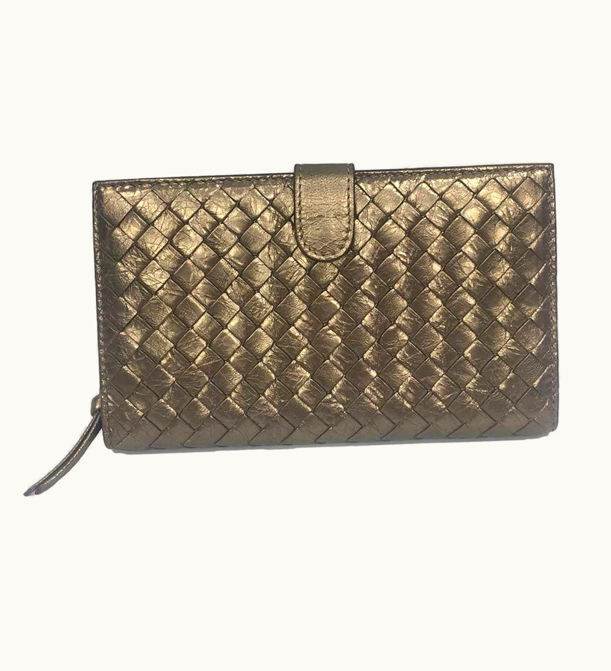 Bottega Veneta Bottega Veneta Intrecciato Folding Wallet Men's Women's Unisex