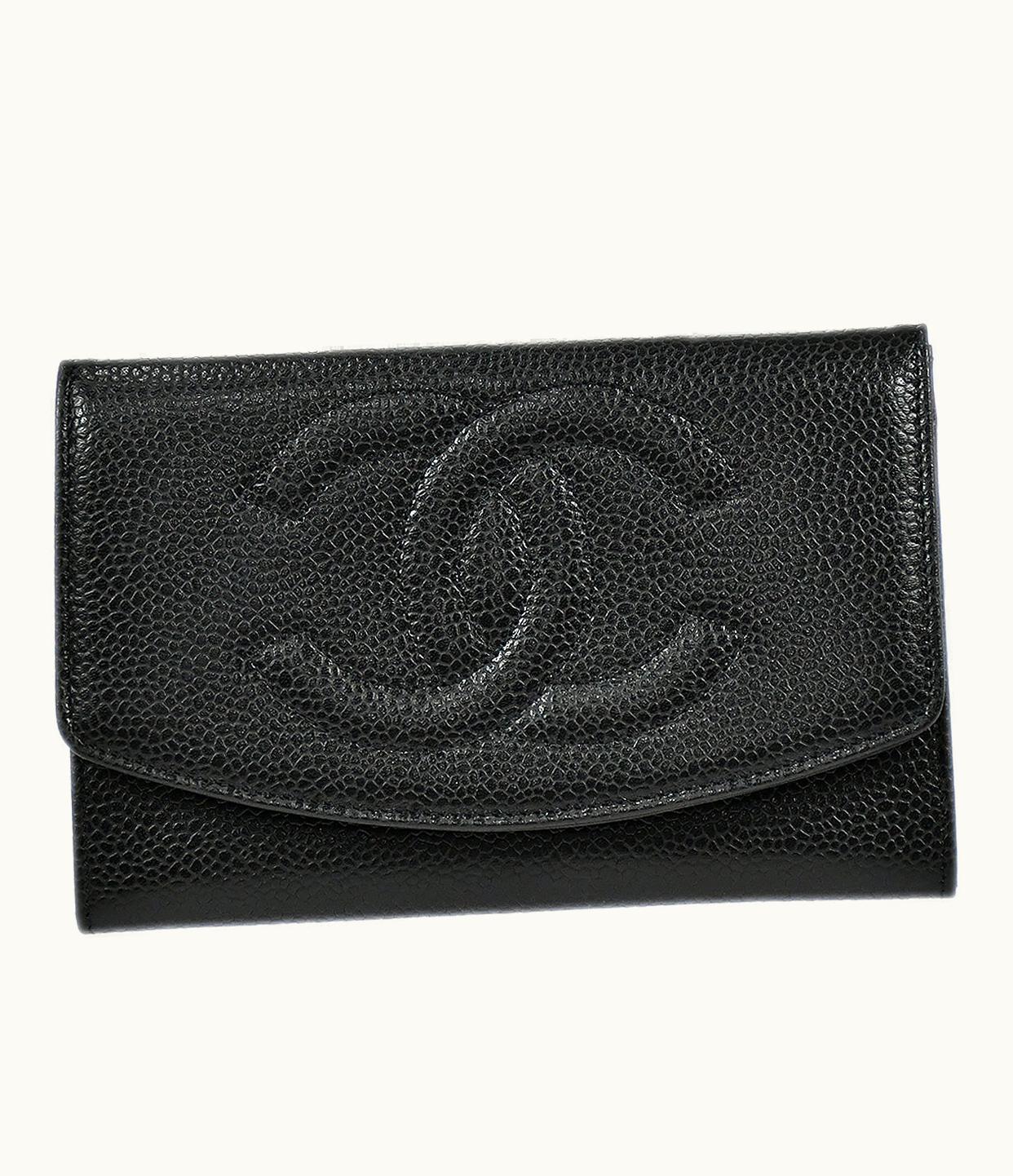 Chanel Chanel 1994-1996 Timeless Coin Case Caviar Black 97297