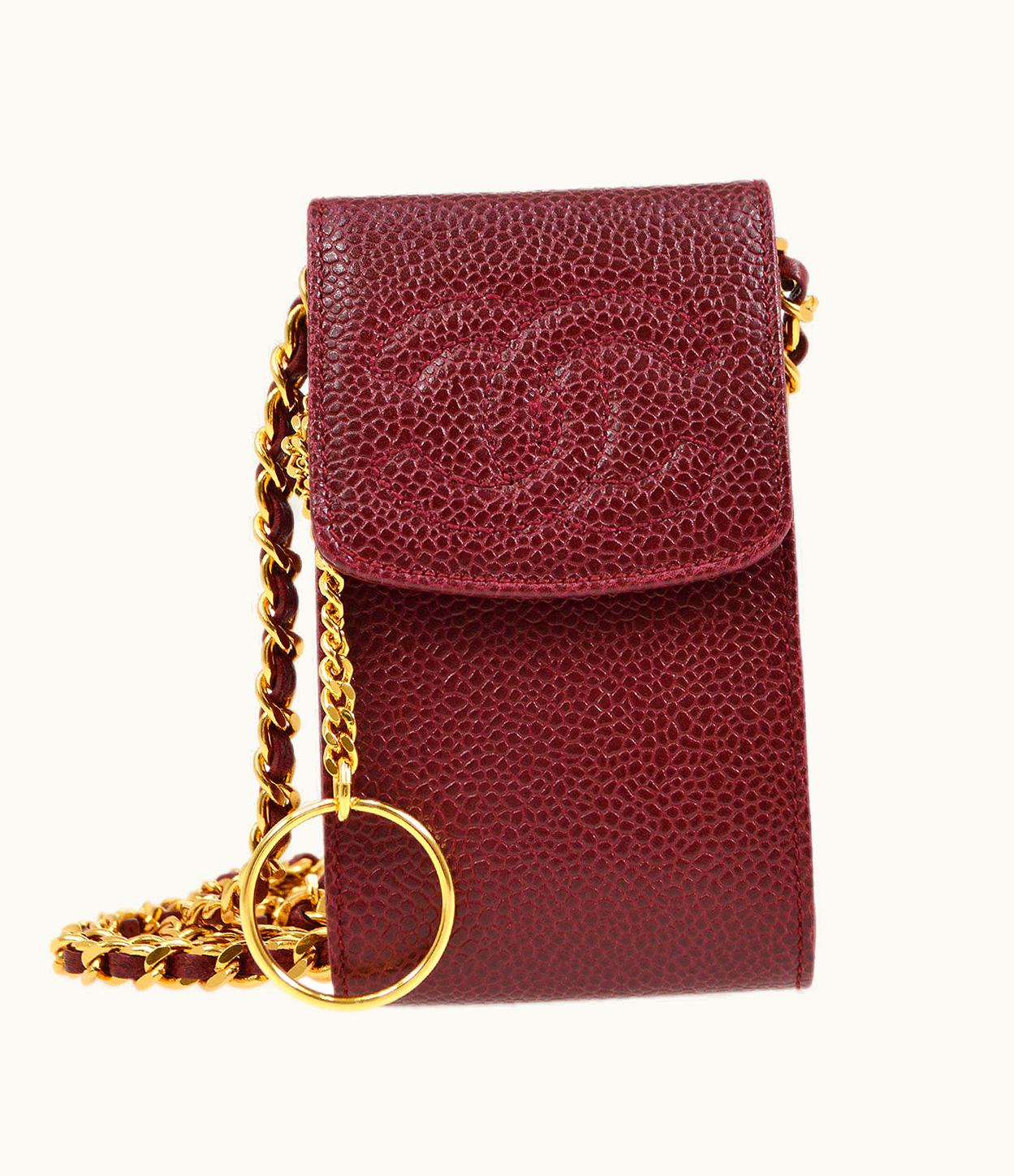 Chanel Chanel 1994-1996 Timeless Pouch Shoulder Bag Bordeaux Caviar