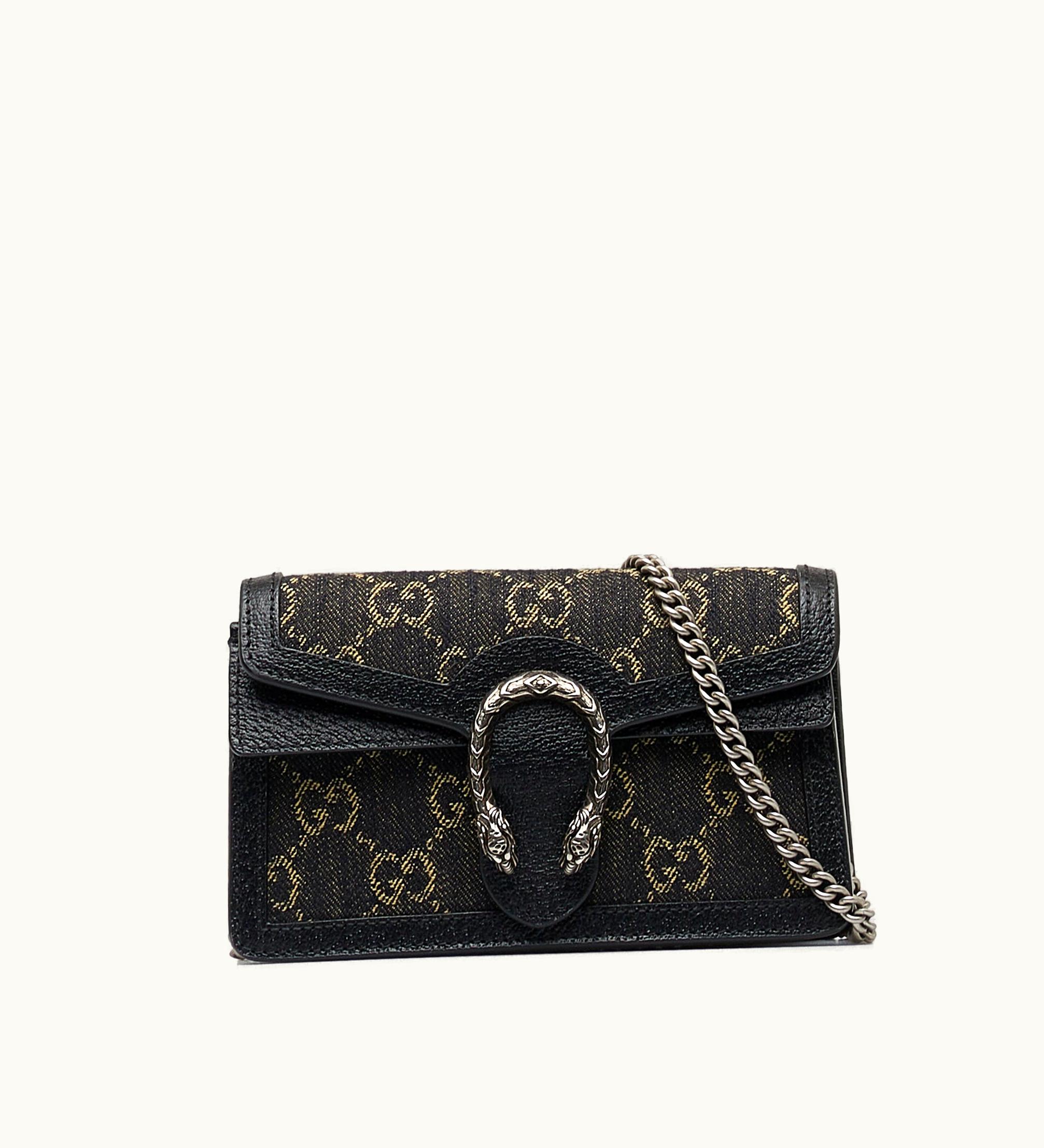 Gucci Gucci Super Mini GG Denim Dionysus Crossbody Bag