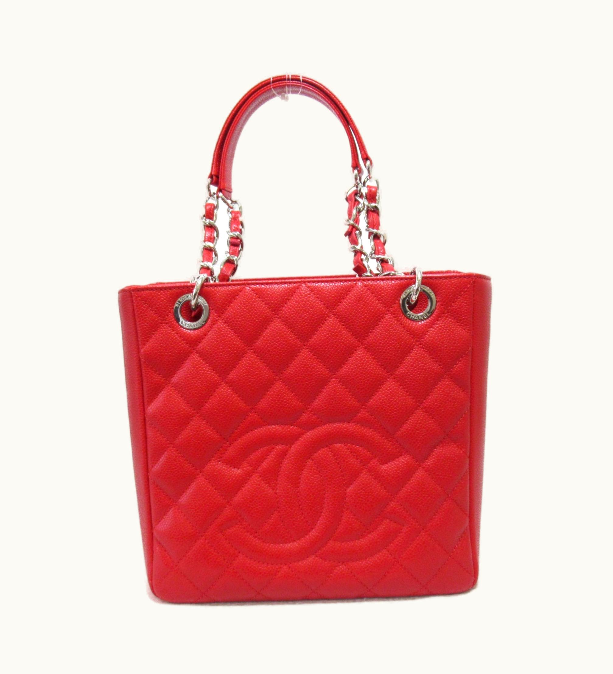Chanel Chanel Tote Bag Red Caviar Skin [Grained Calf]