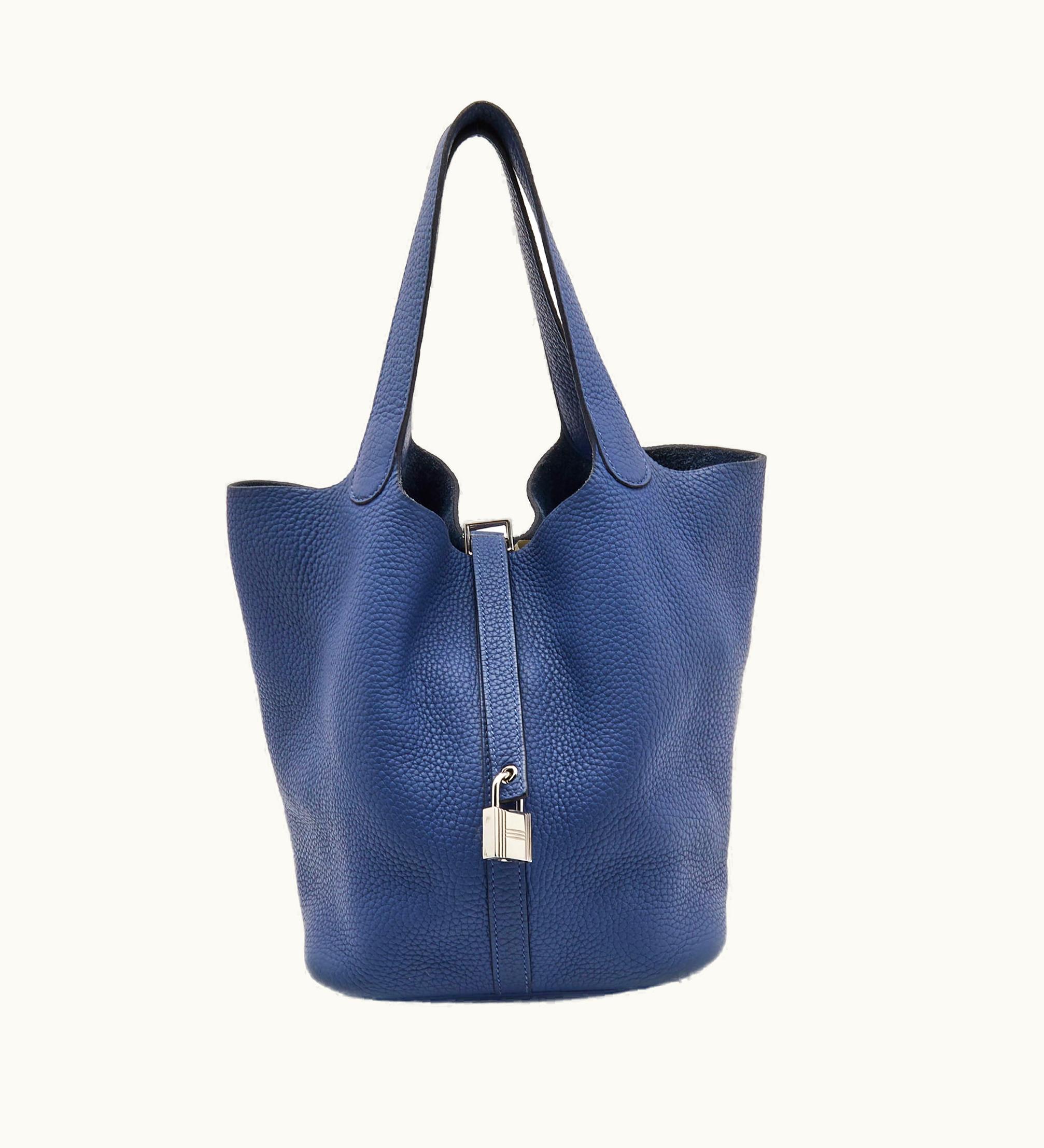 Hermès Hermès Agate Taurillon Clemence Leather Picotin Lock 22 Bag