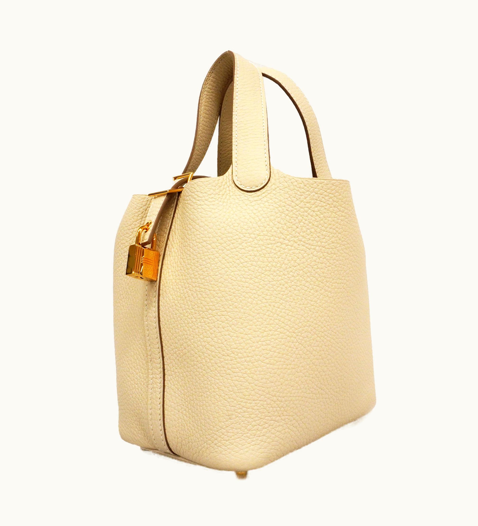 Hermès Hermès   Picotin Lock Pm U Engraved Cle Women's Taurillon Clemence Leather