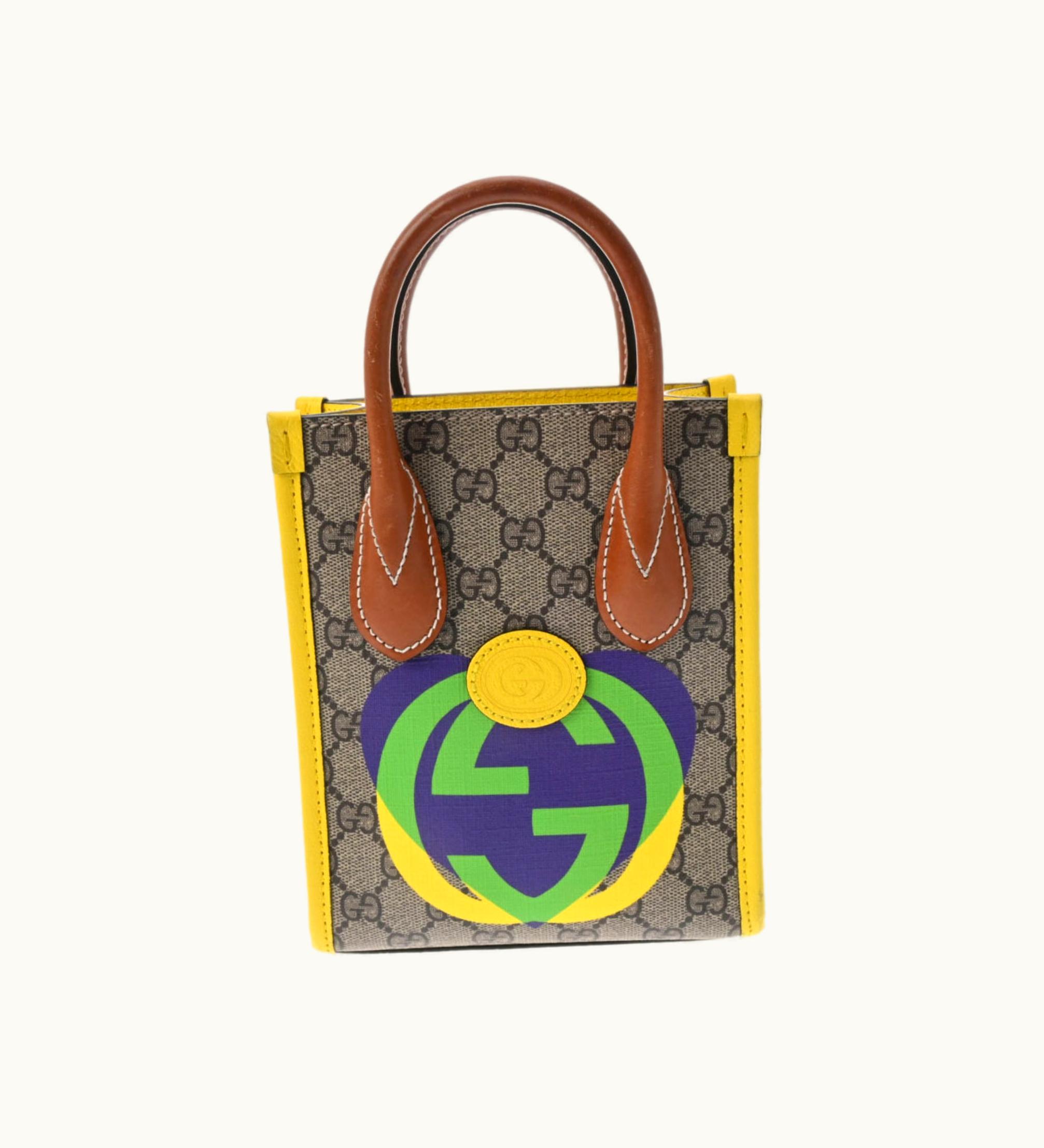 Gucci Gucci Jumbo GG Tote Bag Beige/Yellow 699406 Women's Supreme Canvas Handbag