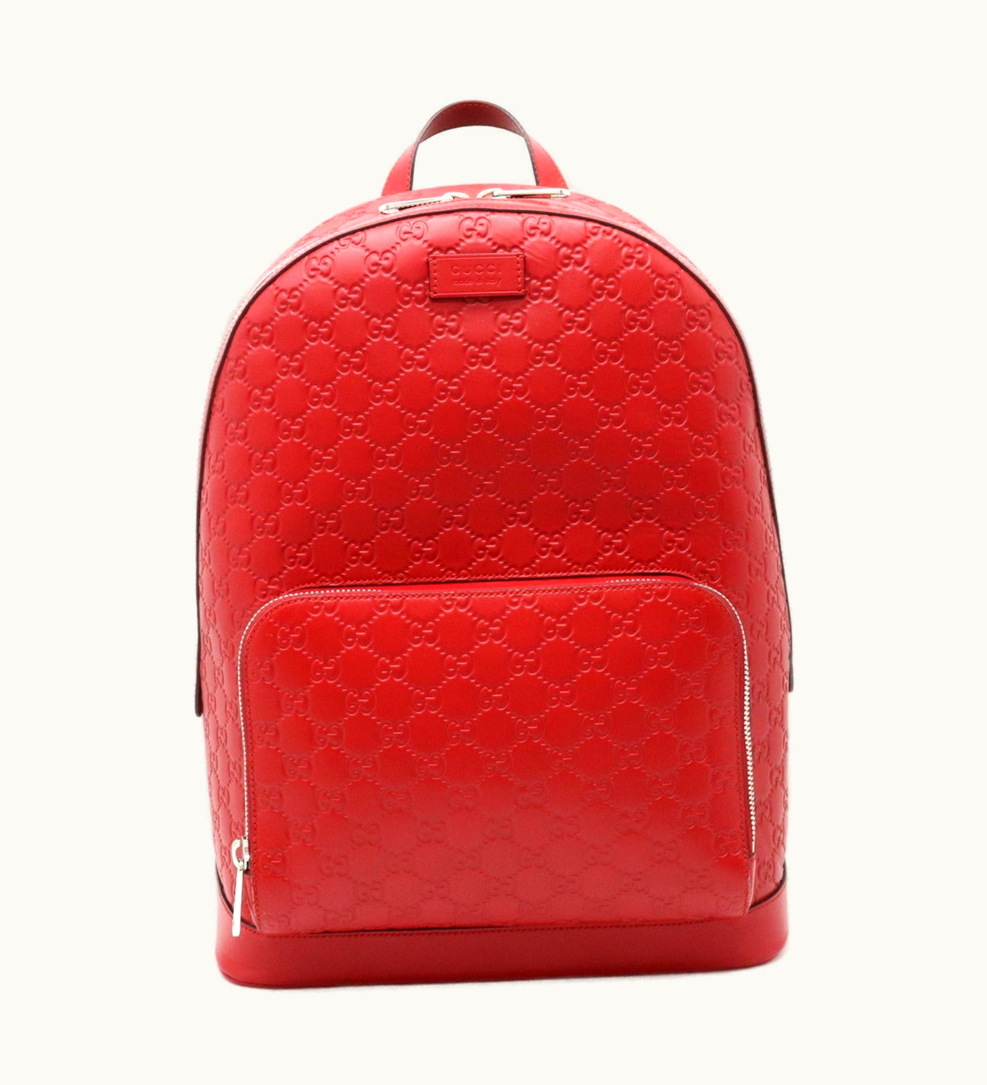 Gucci Gucci Sima Rucksack Backpack Daypack Leather Red 406370