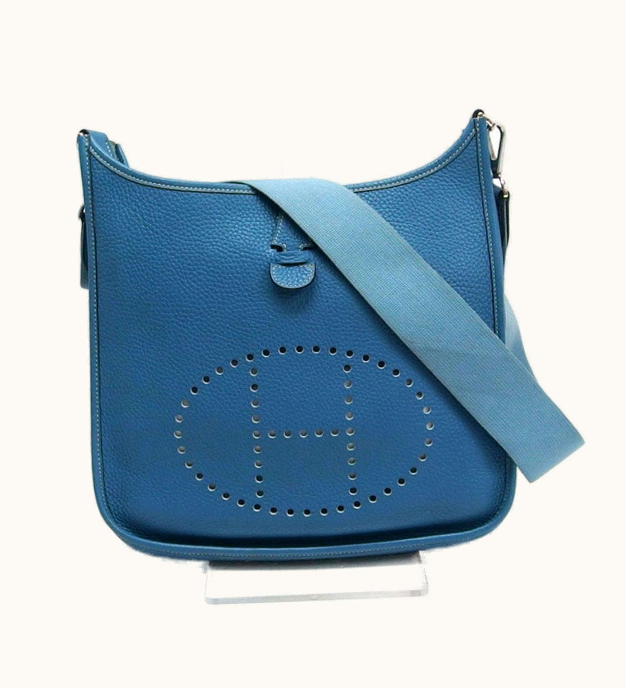 Hermès Hermès Evelyne PM Shoulder Bag Blue Jean (Light Blue)