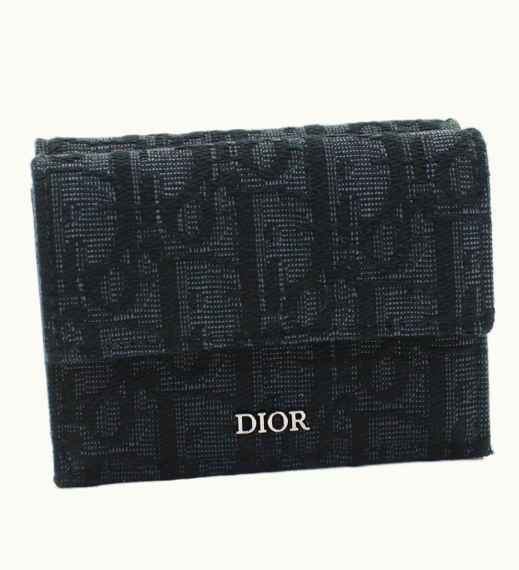 Dior Dior Christian Dior Dior 2Obbc110 Trifold Wallet Black Men's