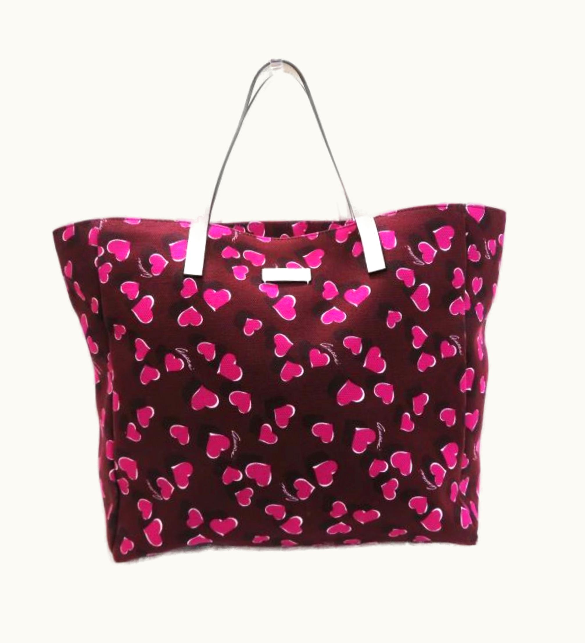 Gucci Gucci Heartbeat 282439 Canvas X Leather Bag Tote Ladies