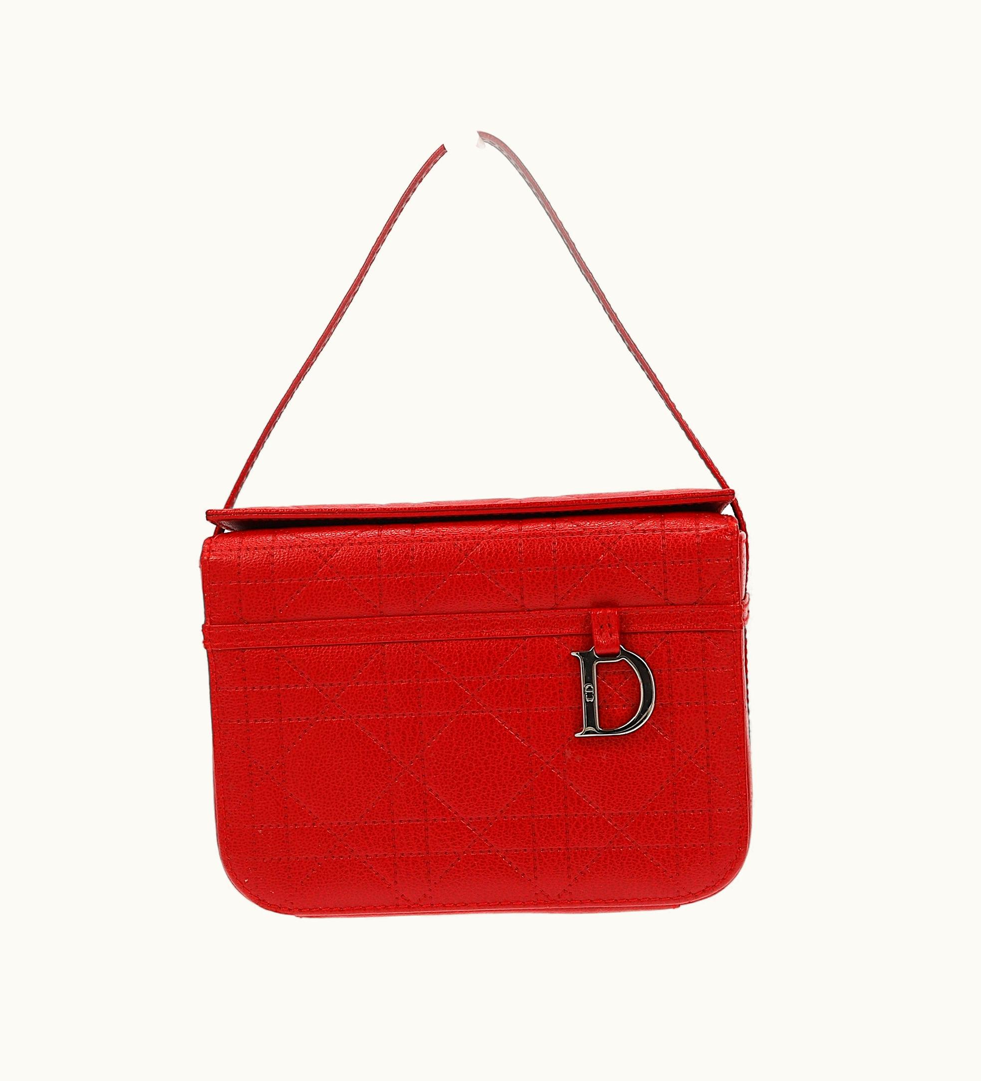 Dior Dior Christian Dior Handbag In Red Leather
