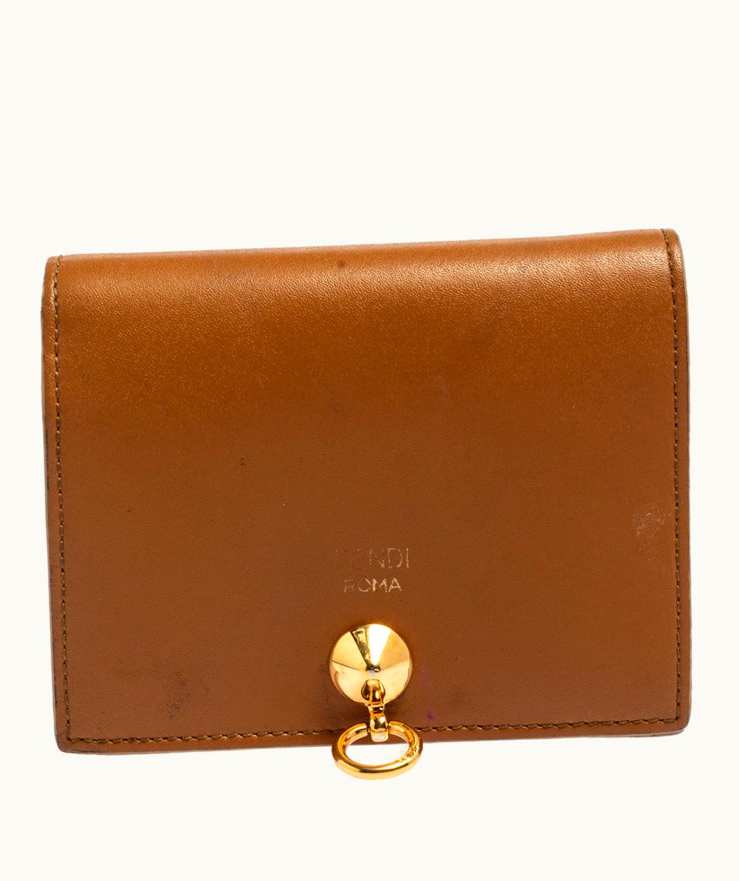 Fendi Fendi Brown Leather By The Way Bifold Wallet