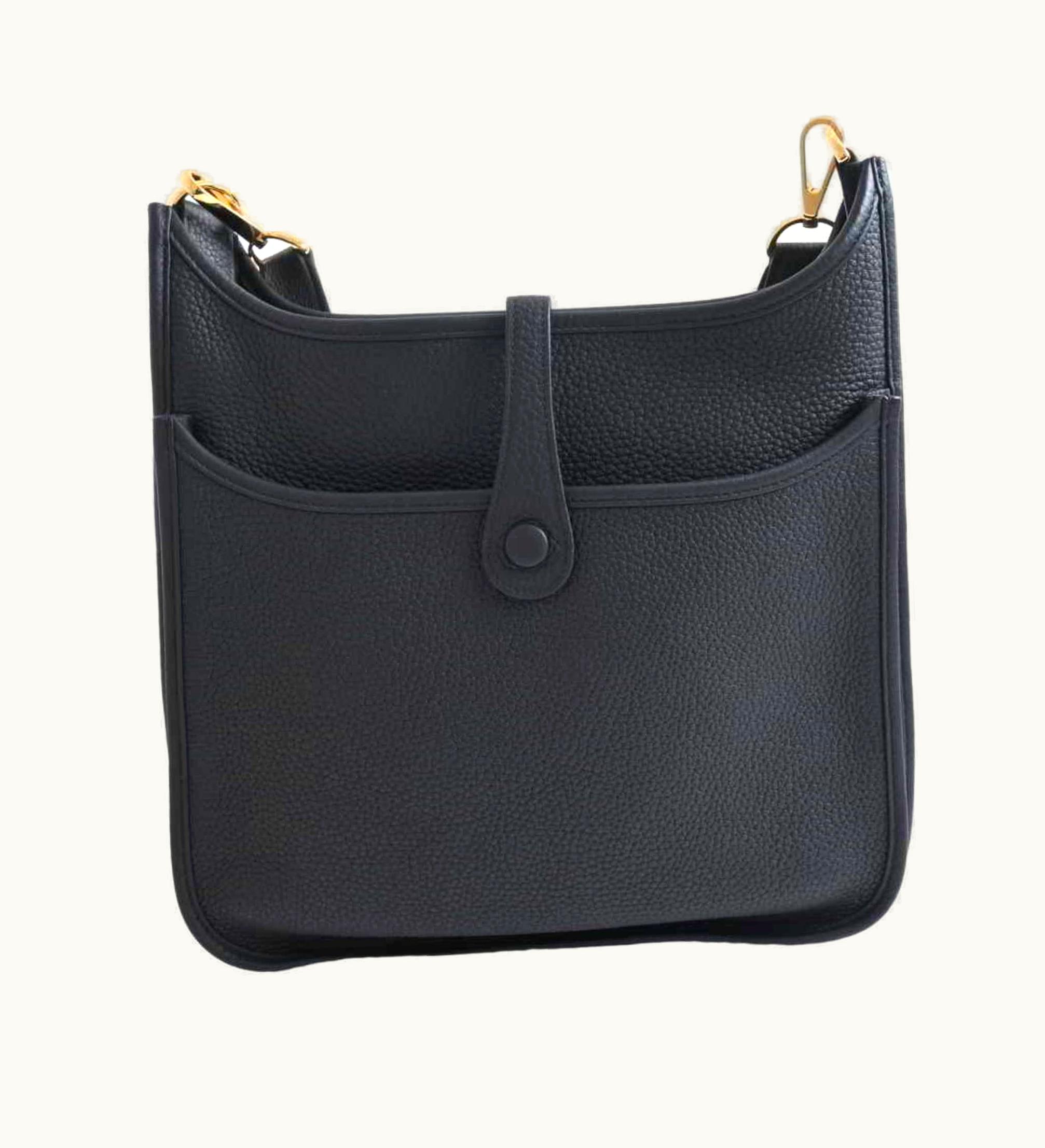 Hermès Hermès Taurillon Clemence Evelyne PM Shoulder Bag Black