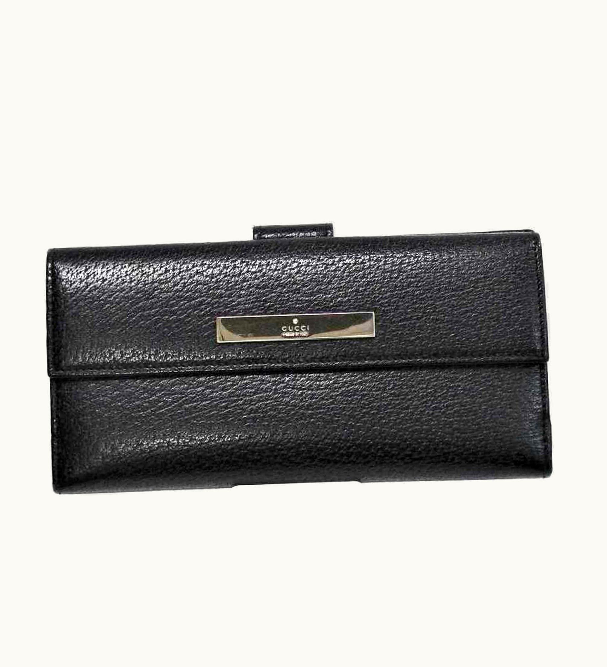 Gucci Gucci Long Wallet W 035 1408 2150 Gucci Leather Black