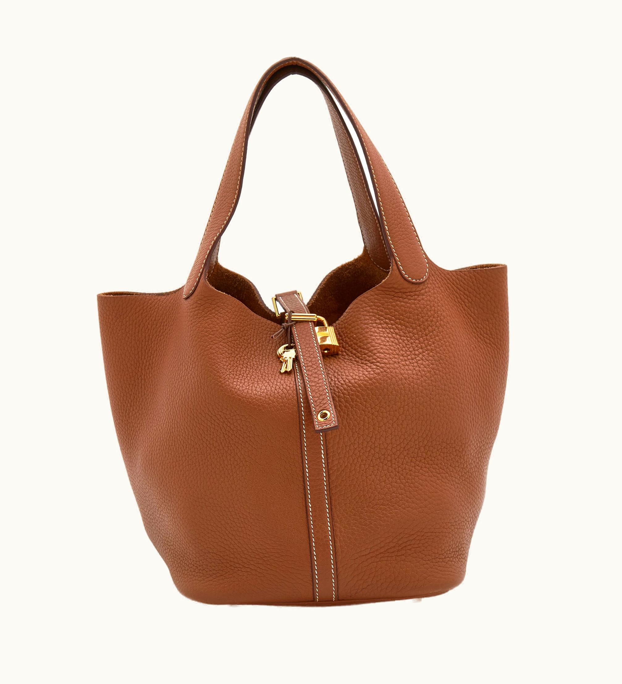 Hermès Hermès Gold Clemence Leather Picotin Lock 22 Bag