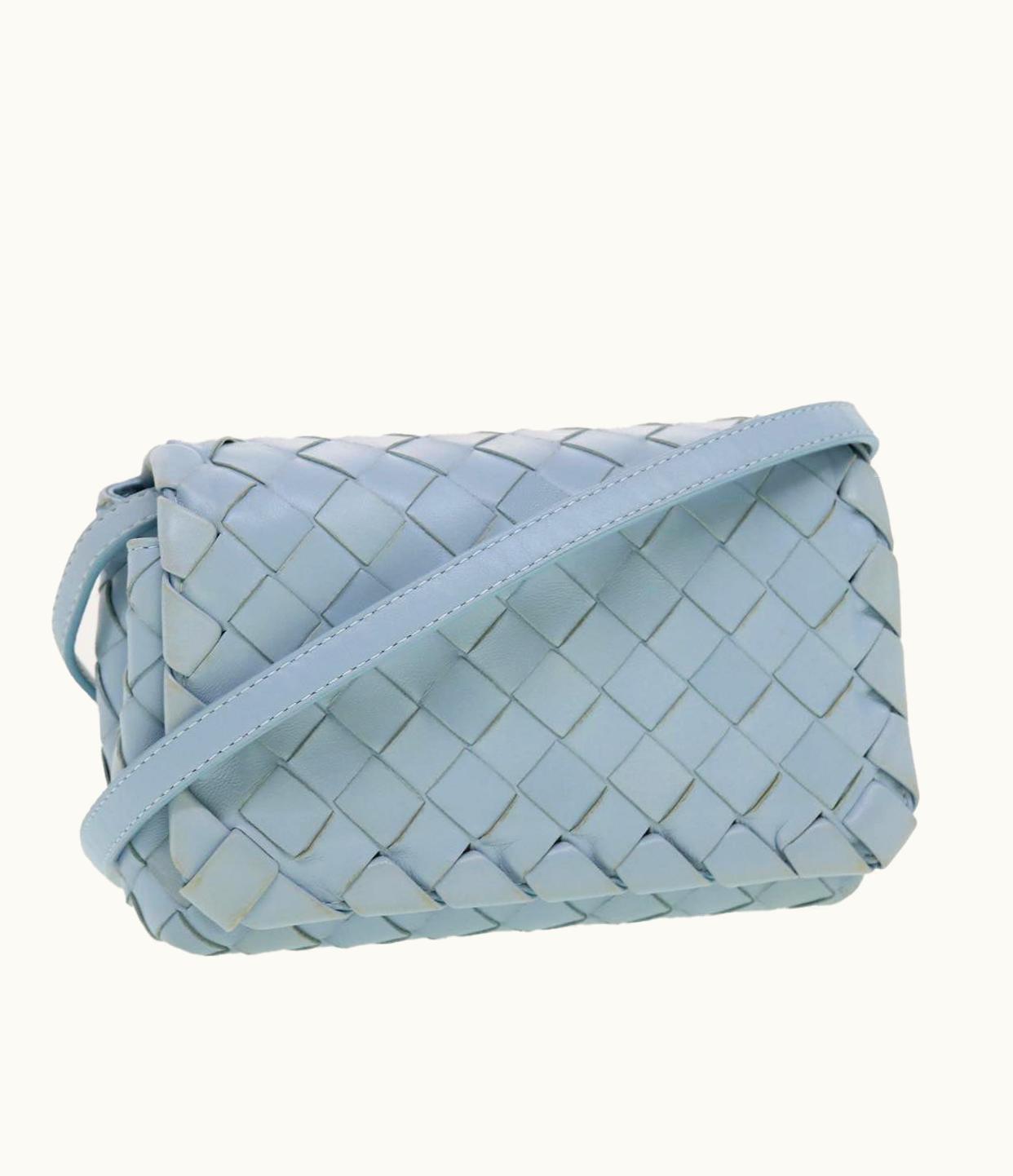 Bottega Veneta Bottega Veneta Intrecciato Shoulder Bag Leather Blue 609412